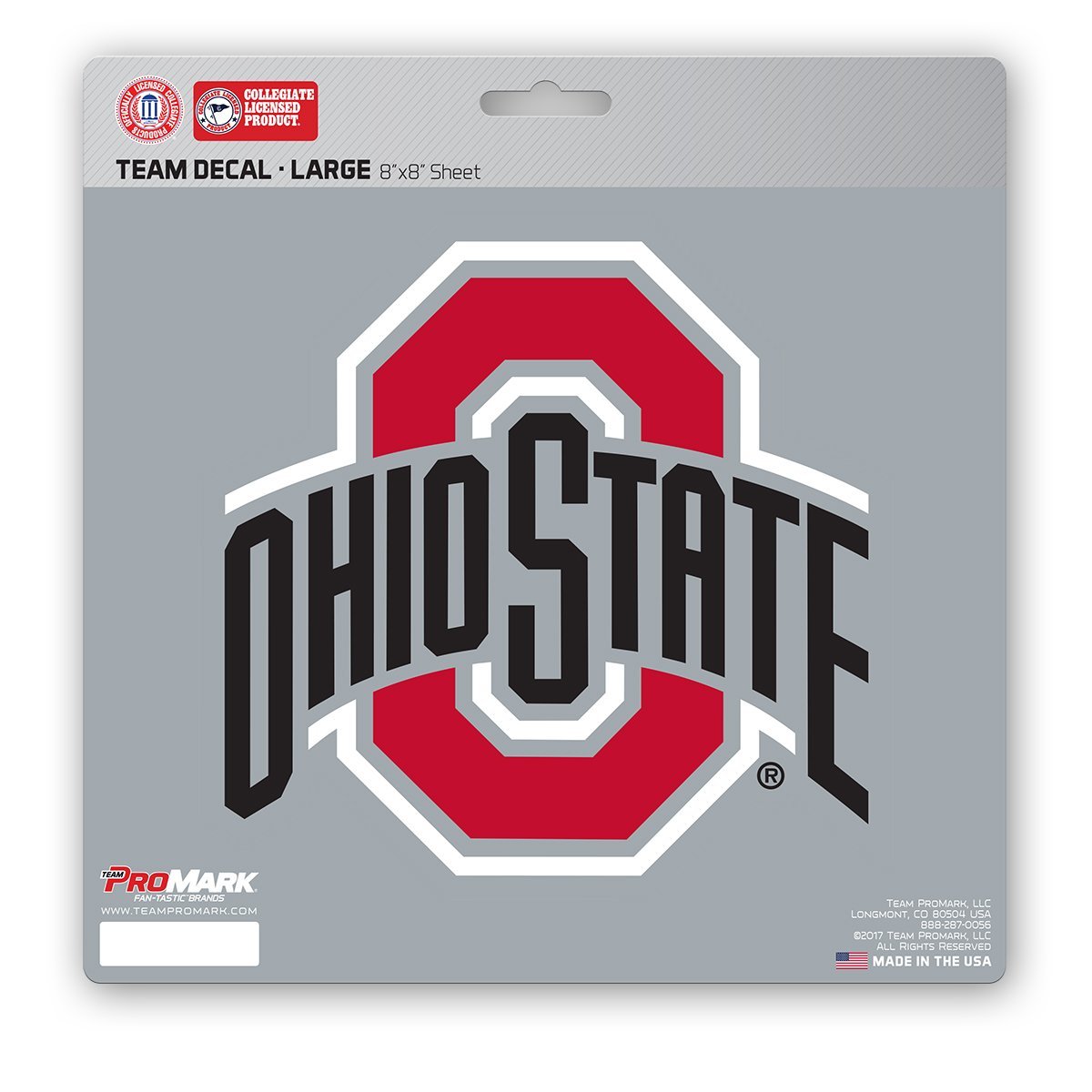 Ohio State University Buckeyes 8 Inch Decal Sticker, Primary Logo Design, Vinyl Die Cut, Auto Home