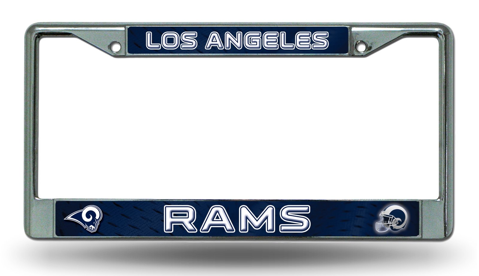 Los Angeles Rams Premium Metal License Plate Frame Tag Cover, 12x6 inch, Pre-Drilled Holes, Officially Licensed