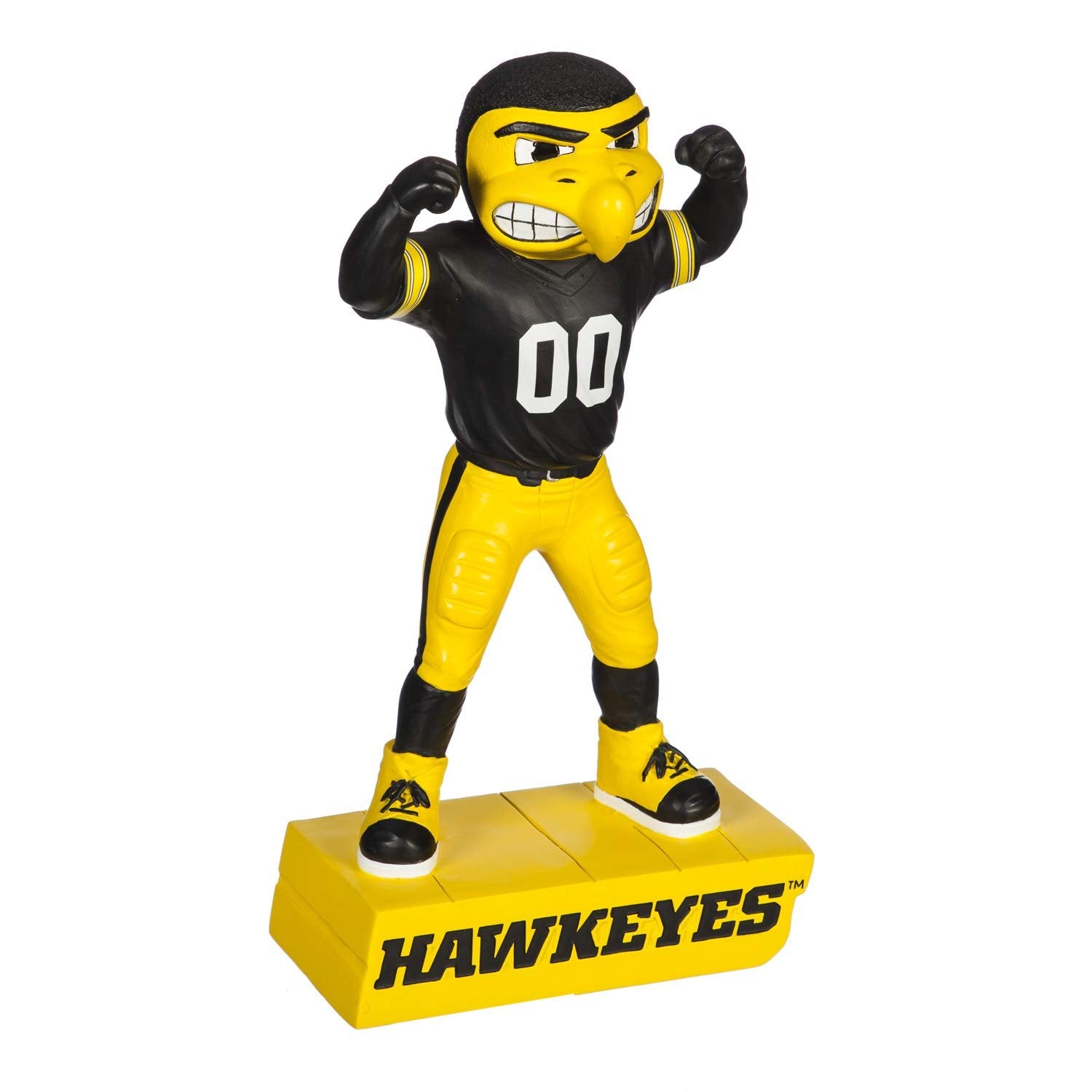 University of Iowa Hawkeyes Team Mascot Garden Statue, Hand Painted Resin, 12 Inch, Indoor Outdoor Decorative Sports Mascot, Officially Licensed