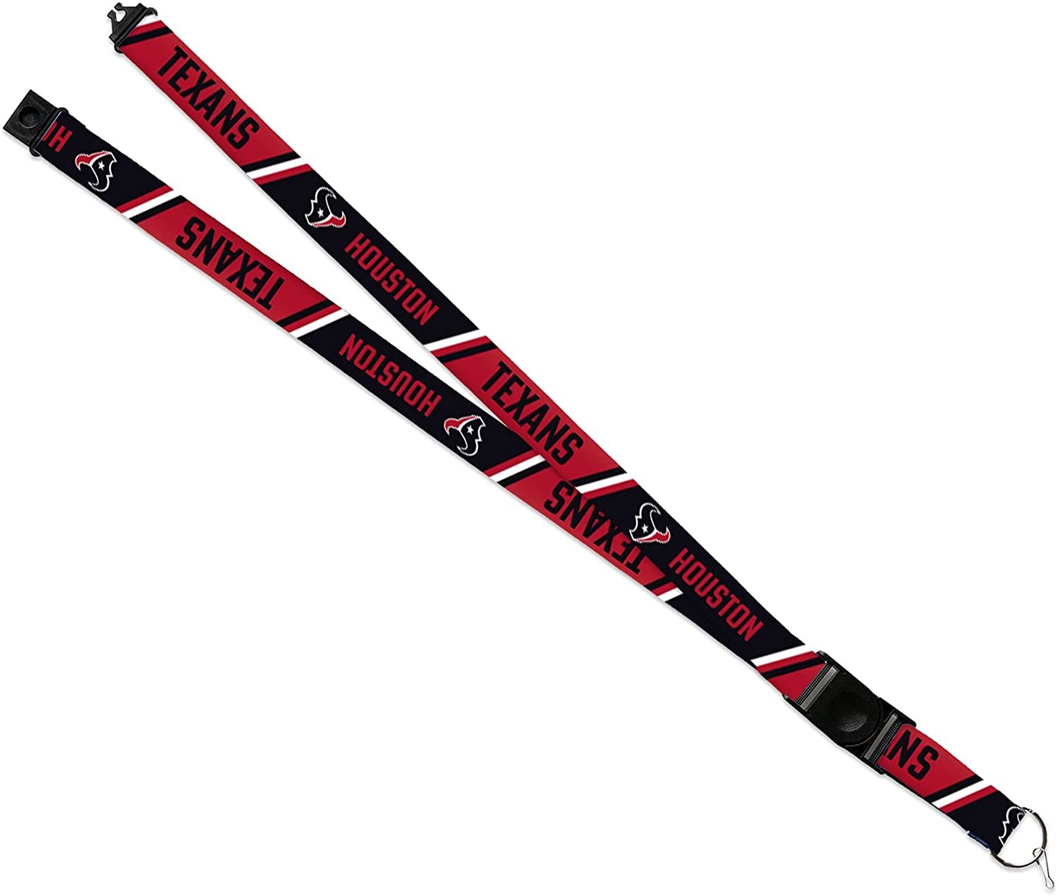 Houston Texans Lanyard Keychain Double Sided Breakaway Safety Design Adult 18 Inch