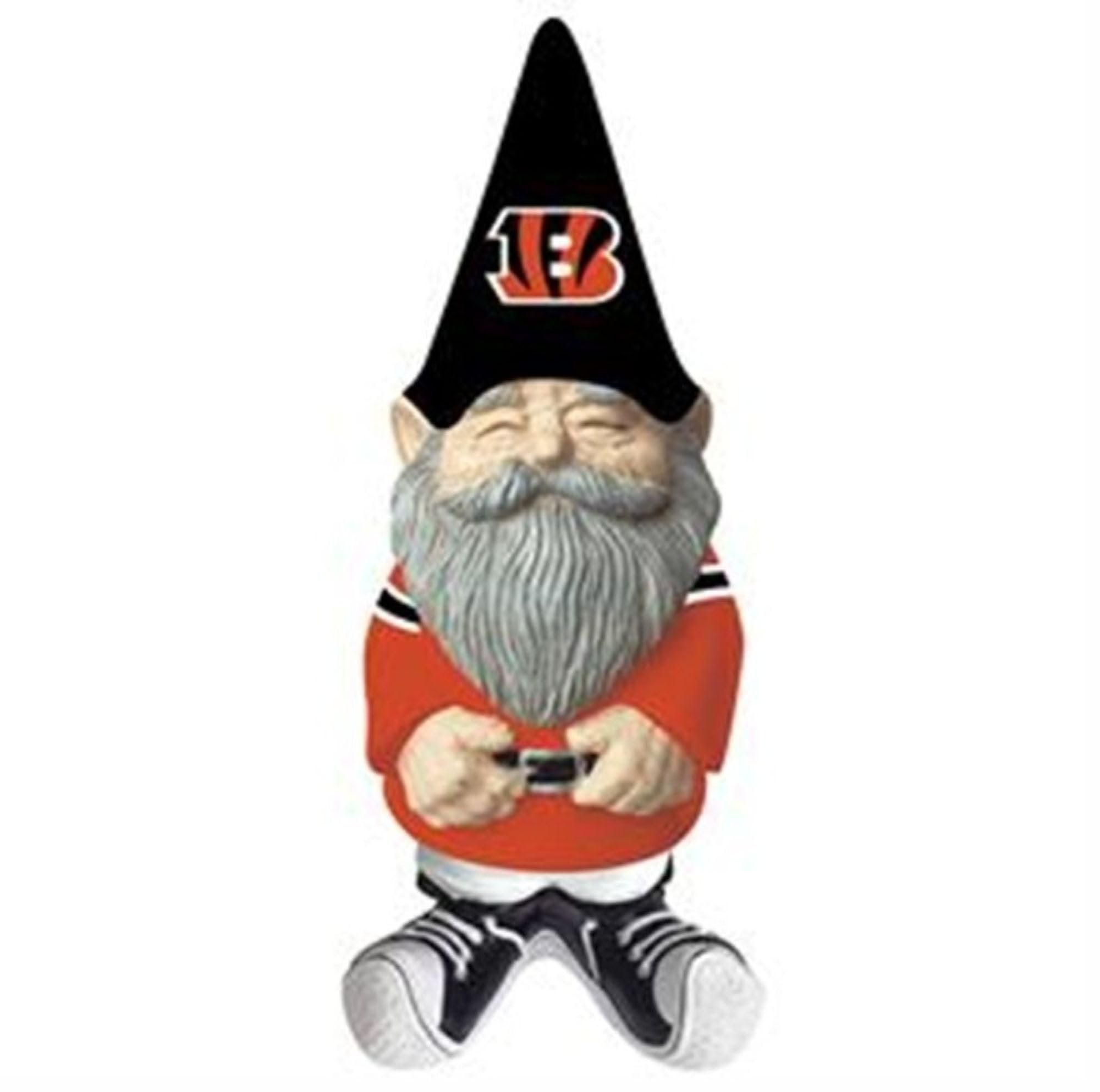Cincinnati Bengals Garden Gnome, 11 Inch Hand Painted Resin Statue, Indoor Outdoor Decor, Officially Licensed