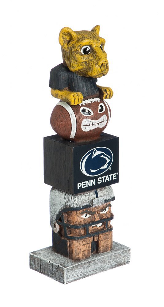 Penn State University Nittany Lions Tiki Totem Garden Statue, Hand Painted Resin, 16 Inch, Indoor Outdoor Decor, Officially Licensed