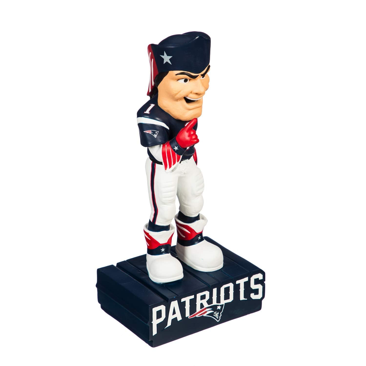 New England Patriots Team Mascot Garden Statue, Hand Painted Resin, 12 Inch, Indoor Outdoor Decorative Sports Mascot, Officially Licensed