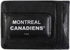 Montreal Canadiens Black Leather Wallet, Front Pocket Magnetic Money Clip, Printed Logo