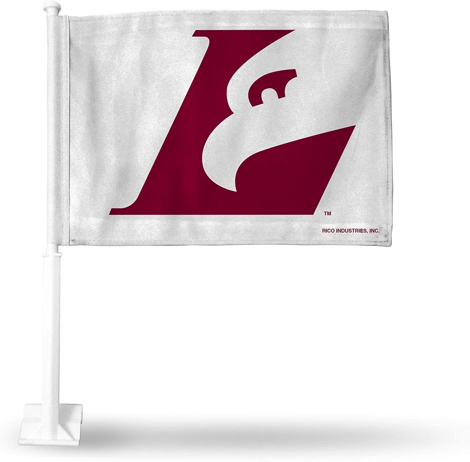 University of Wisconsin La Crosse Eagles Premium Double Sided Car Flag Banner, Includes Plastic Display Pole
