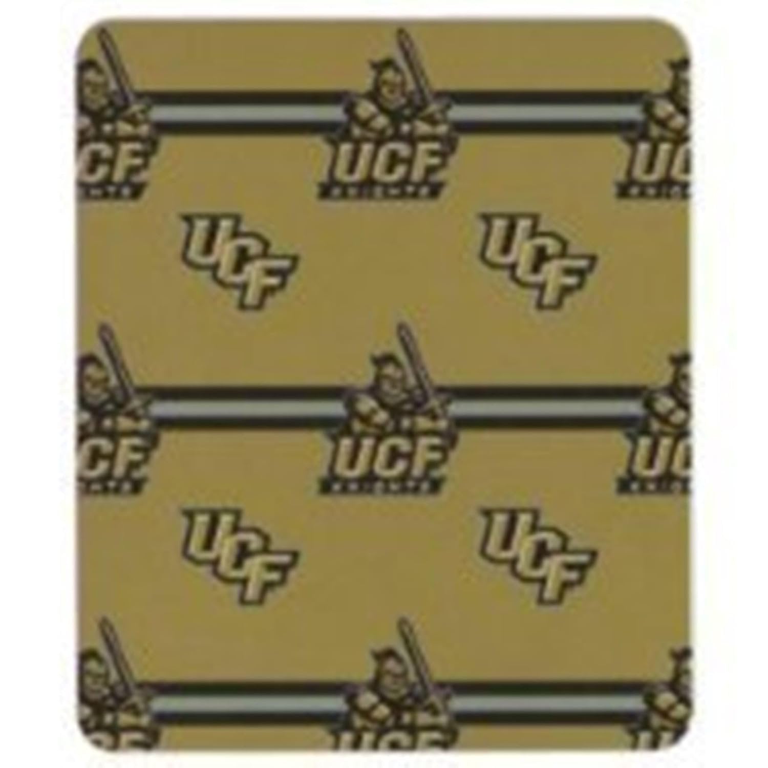 University of Central Florida UCF Knights Fleece Throw Blanket, 50x60 Inch, Lightweight, Collegiate 3-Bar Design, Officially Licensed