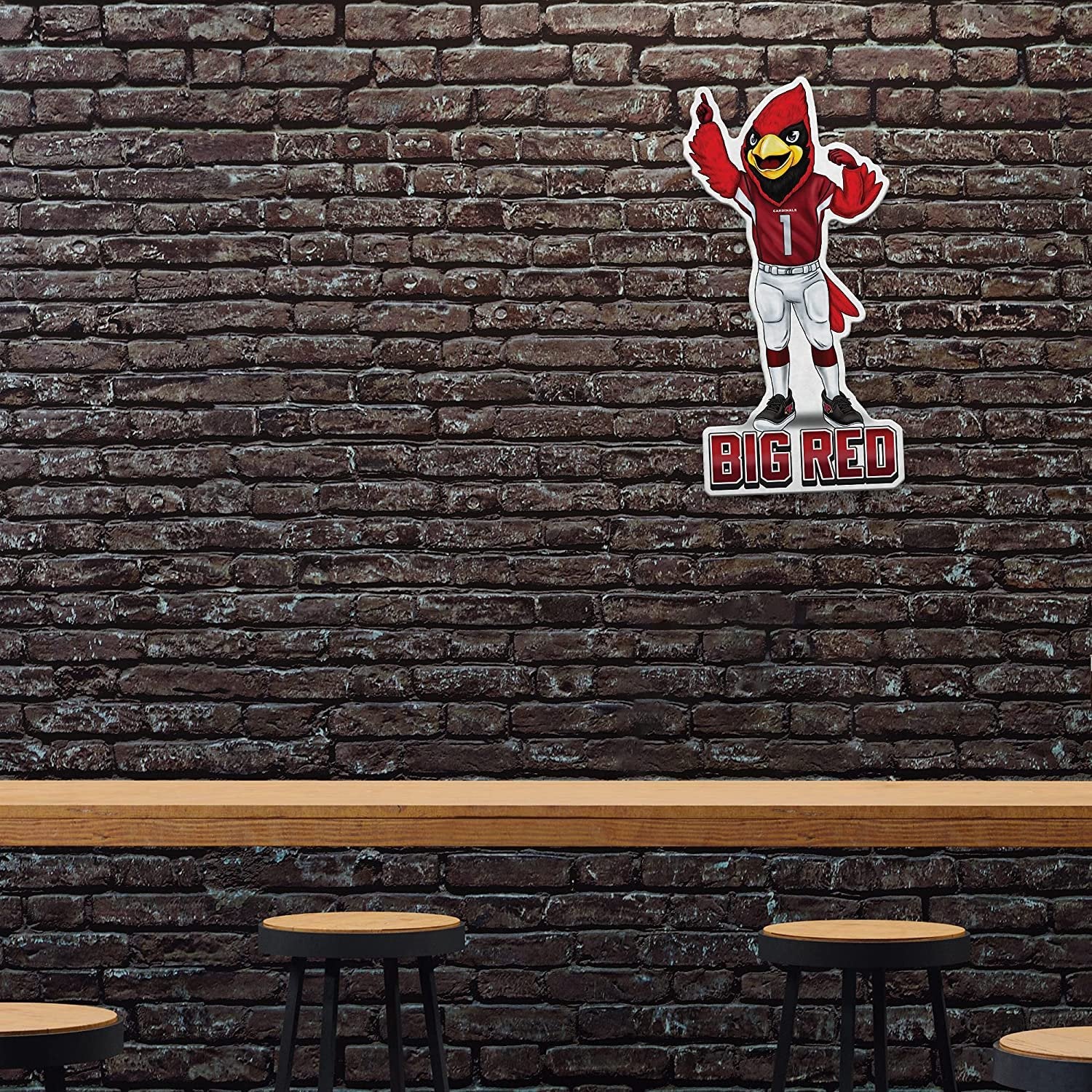 Arizona Cardinals Pennant Mascot Logo 18 Inch Soft Felt