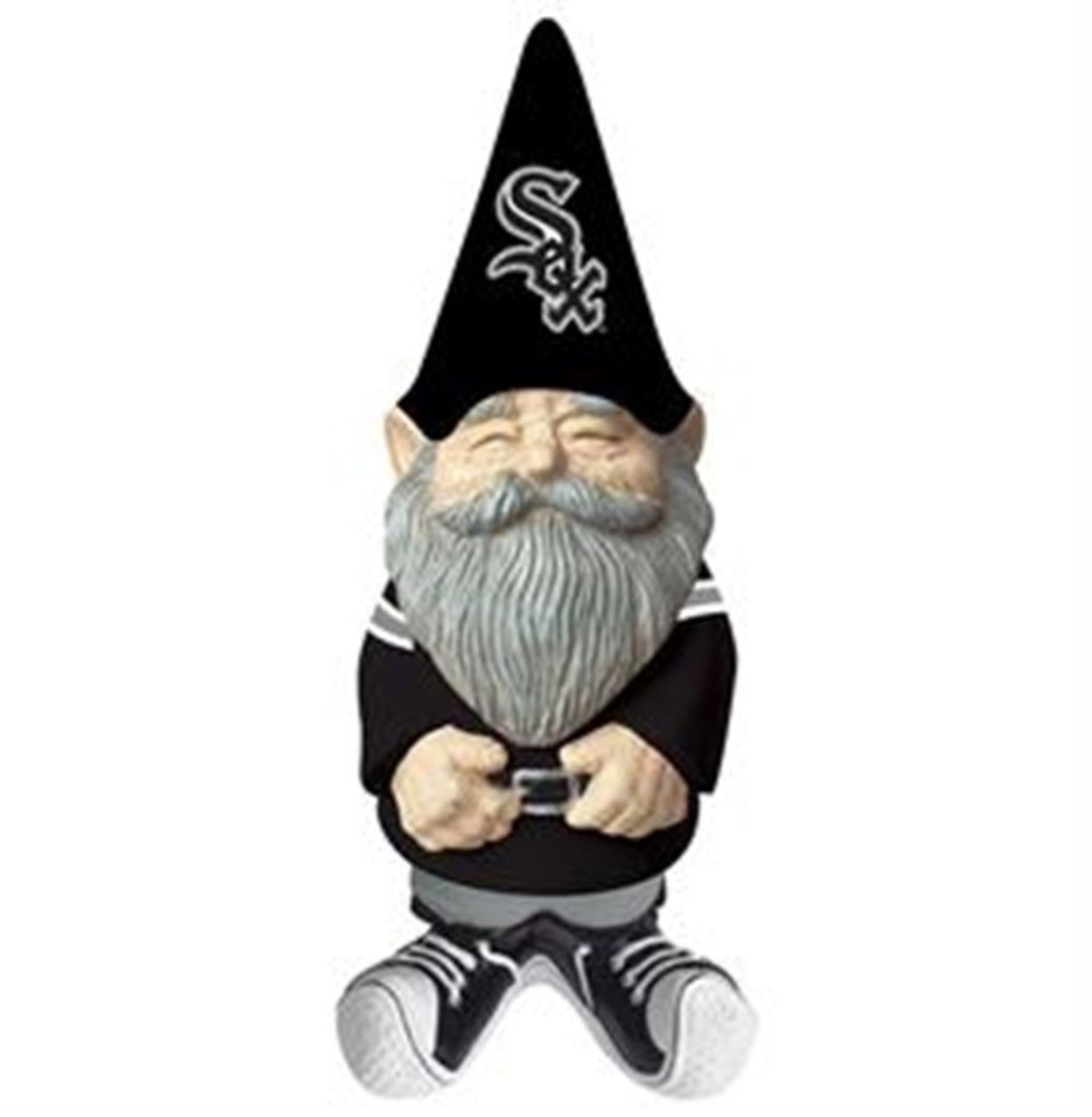 Chicago White Sox Garden Gnome, 11 Inch Hand Painted Resin Statue, Indoor Outdoor Decor, Officially Licensed