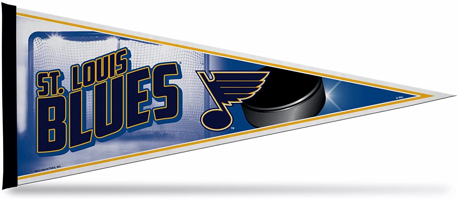 St Louis Blues Felt Pennant 12x30 Puck Design