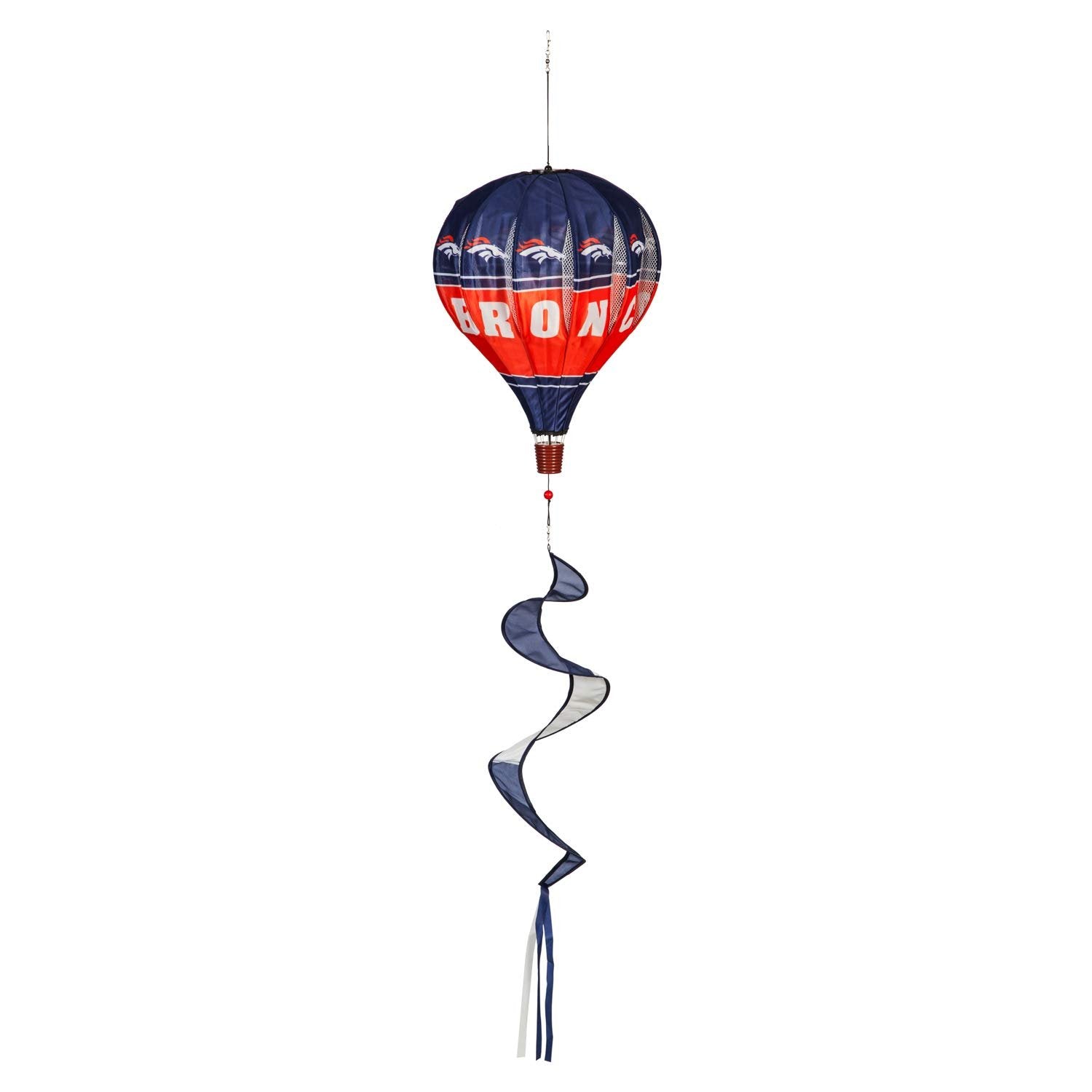 Denver Broncos Stunning 55 Inch Outdoor Balloon Wind Spinner Flag Banner, 55 Inch, Officially Licensed