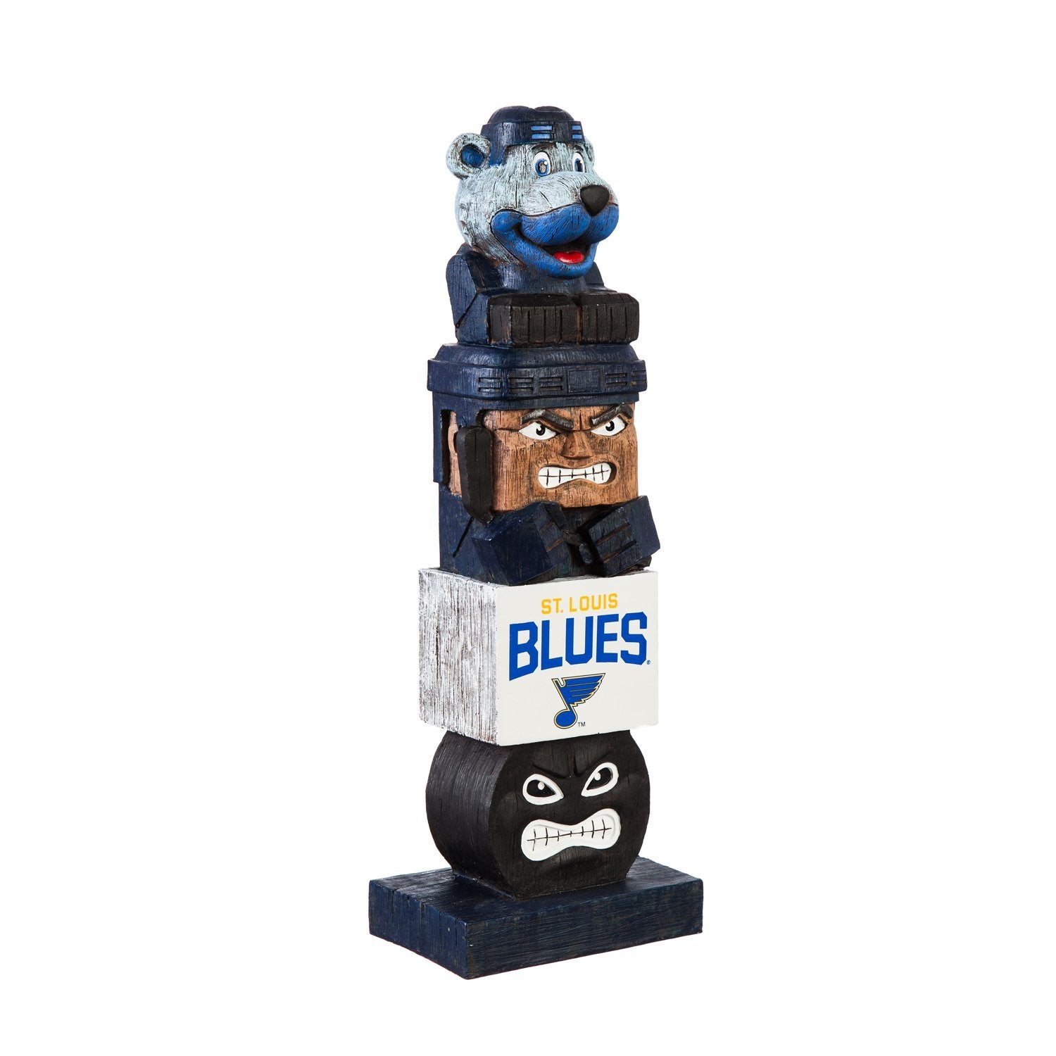 St Louis Blues Tiki Totem Garden Statue, Hand Painted Resin, 16 Inch, Indoor Outdoor Decor, Officially Licensed