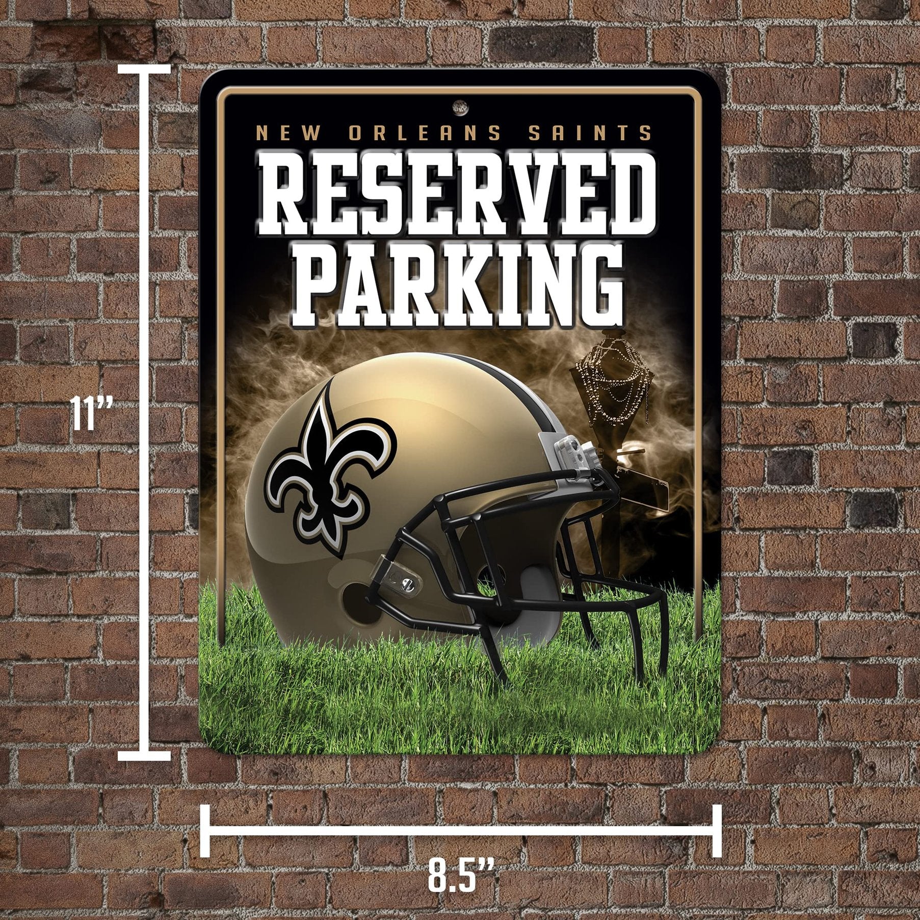 Washington Capitals Premium Metal Wall Parking Sign, 8.5x11 Inch, Carbon Fiber Design, Great for Man Cave, Bed Room, Office, Home Decor, Officially Licensed