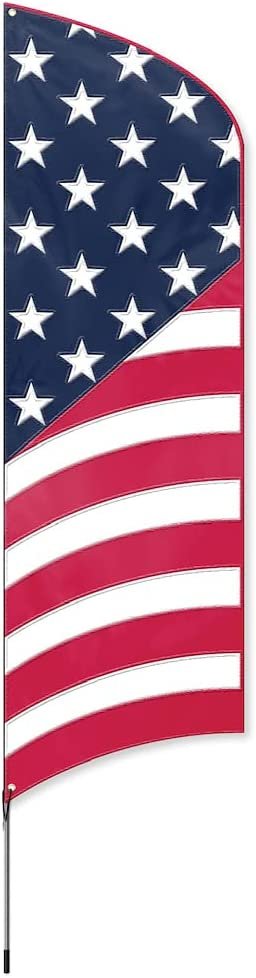 United States of America Tall Team Flag Tailgating Flag Kit 8.5 x 2.5 feet with Pole