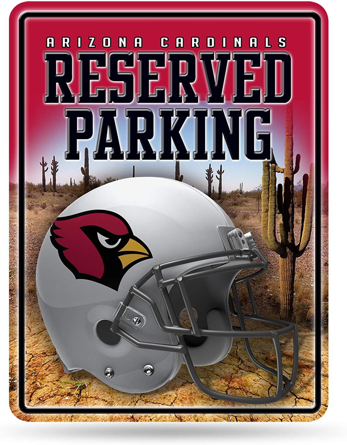 Arizona Cardinals Metal Parking Sign