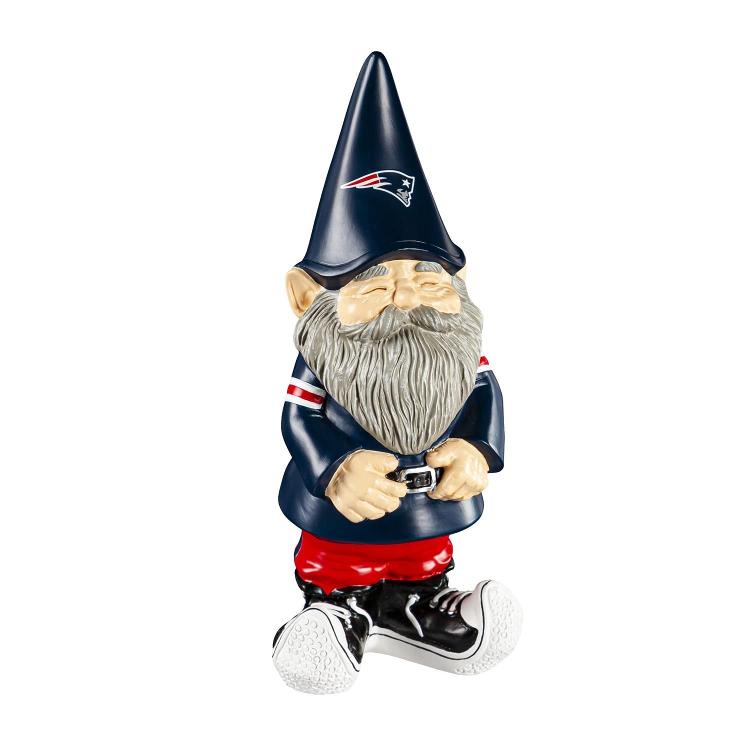 New England Patriots Garden Gnome, 11 Inch Hand Painted Resin Statue, Indoor Outdoor Decor, Officially Licensed