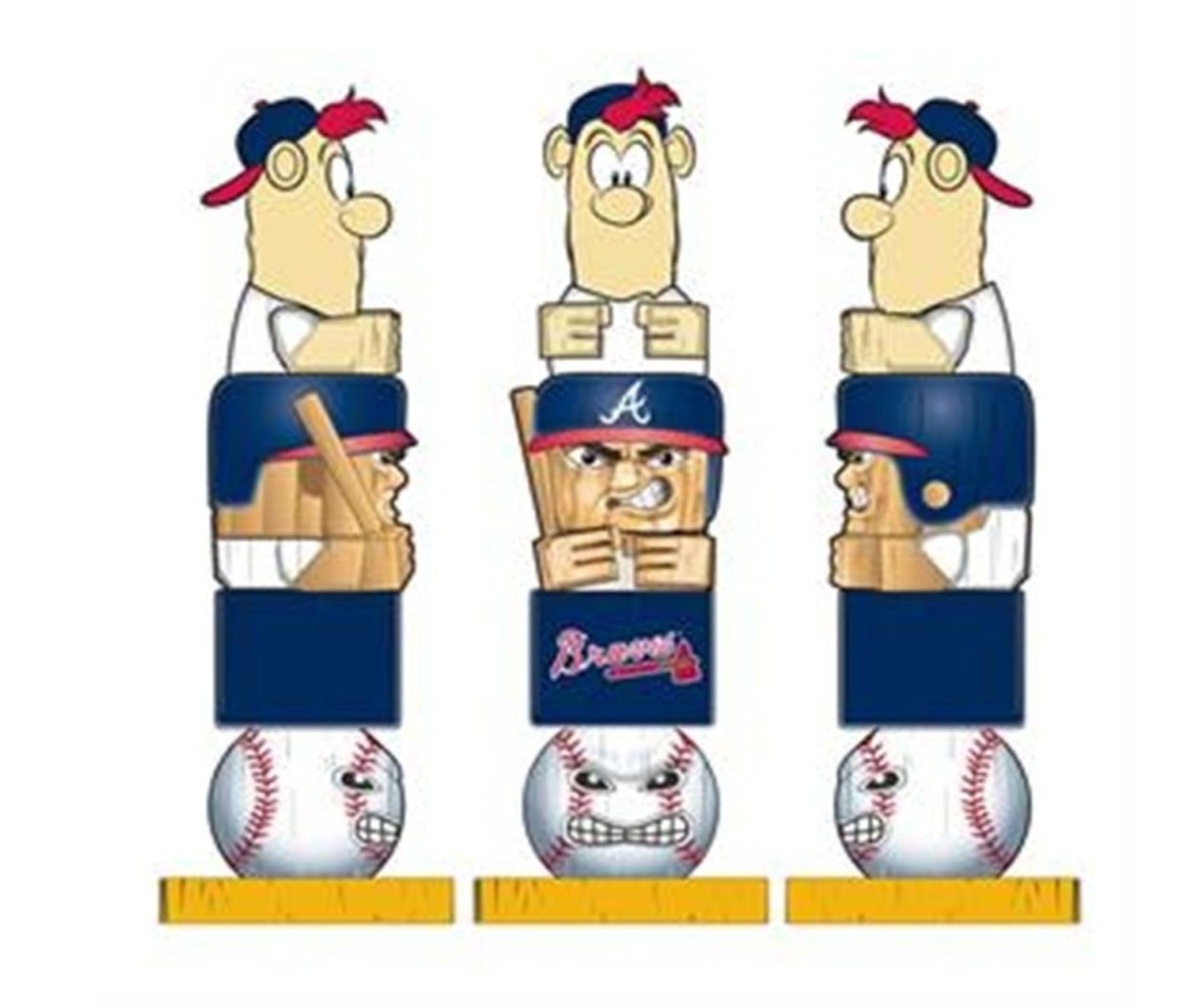 Atlanta Braves Tiki Totem Garden Statue, Hand Painted Resin, 16 Inch, Indoor Outdoor Decorative Sports Mascot, Officially Licensed