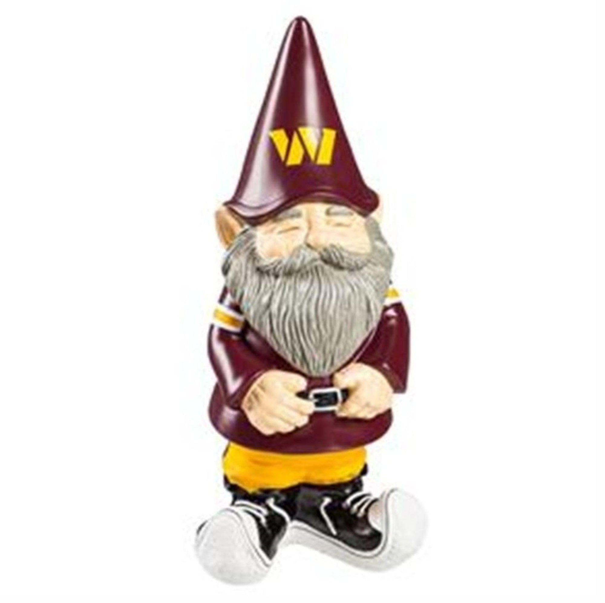 Washington Commanders Garden Gnome, 11 Inch Hand Painted Resin Statue, Indoor Outdoor Decor, Officially Licensed
