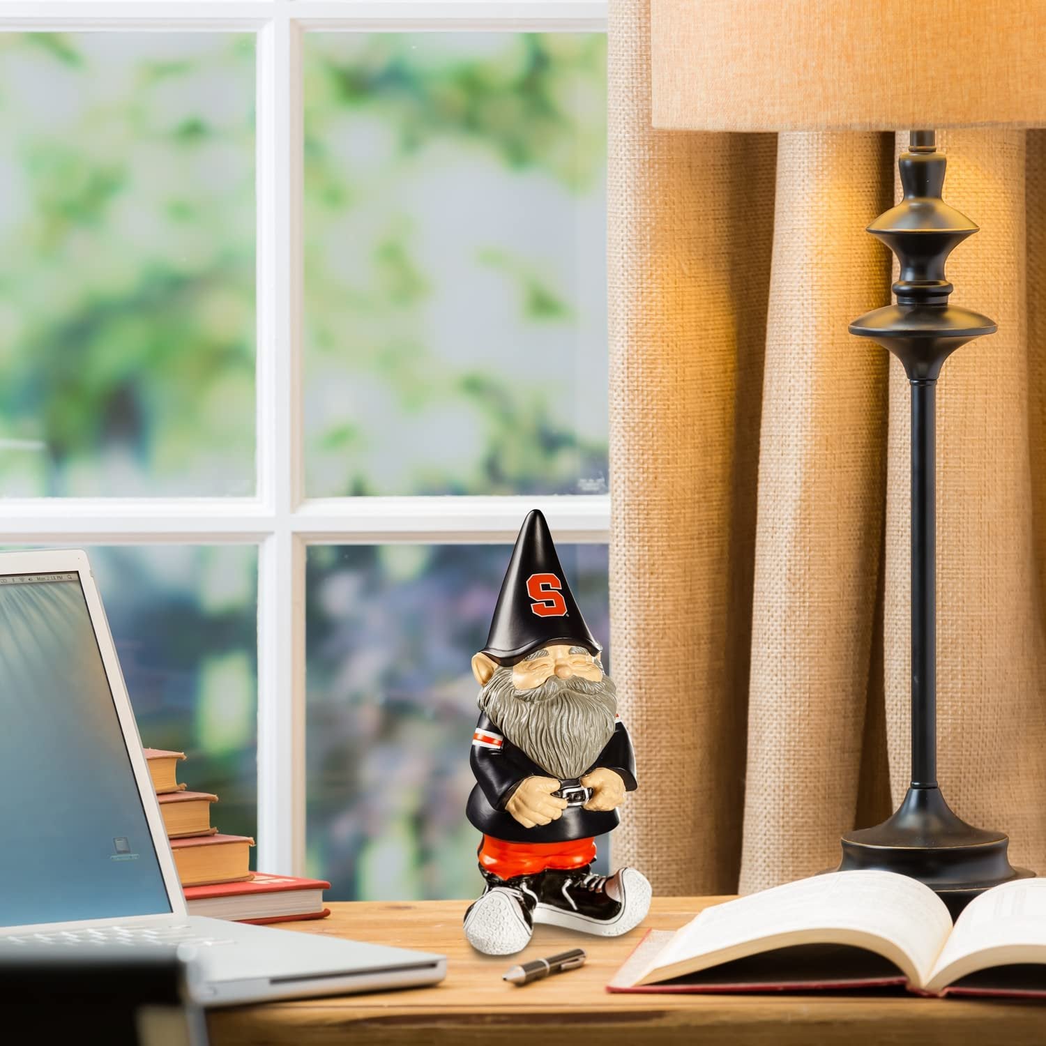 Syracuse University Orange Garden Gnome, 11 Inch Hand Painted Resin Statue, Indoor Outdoor Decor, Officially Licensed