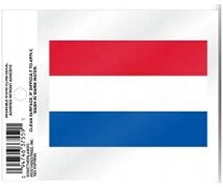 Netherlands 3 Inch Static Cling, Full Clear Adhesive Backing, Easy Peel and Stick Application, Removable and Reusable, Made in the USA