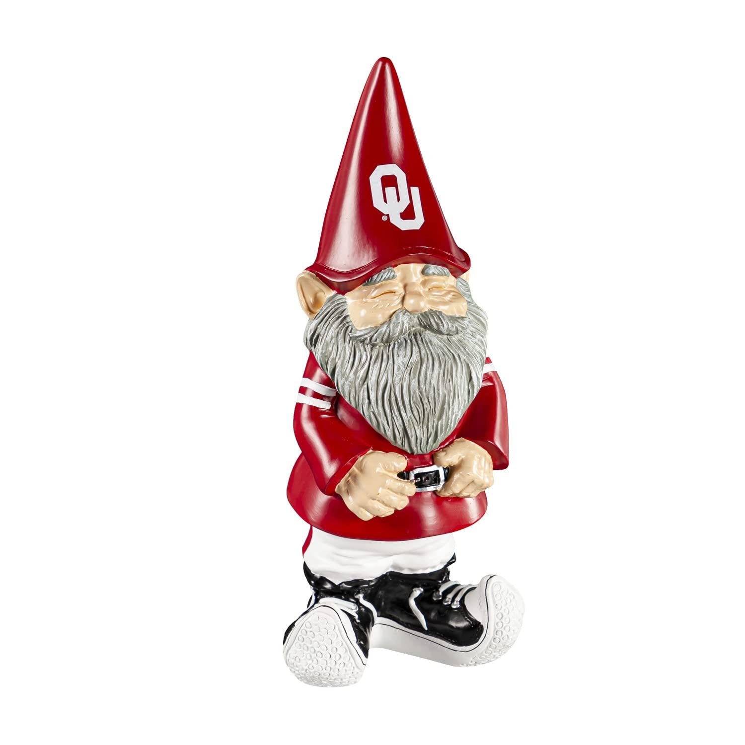 University of Oklahoma Sooners Garden Gnome, 11 Inch Hand Painted Resin Statue, Indoor Outdoor Decor, Officially Licensed