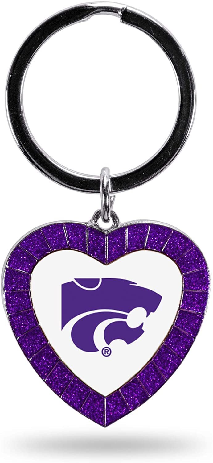 Kansas State University Wildcats Eagles Keychain Color Rhinestone Heart