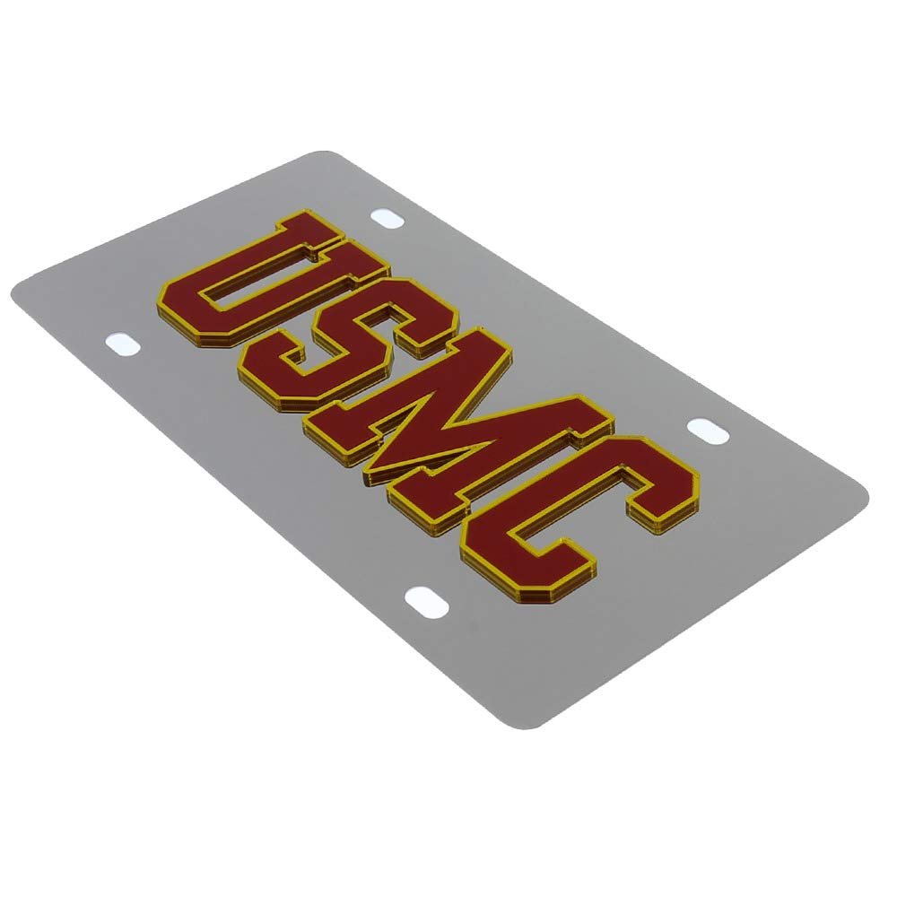 WinCraft Military Marines S23497 United States Marines Acrylic Classic License Plates, Multicolor,