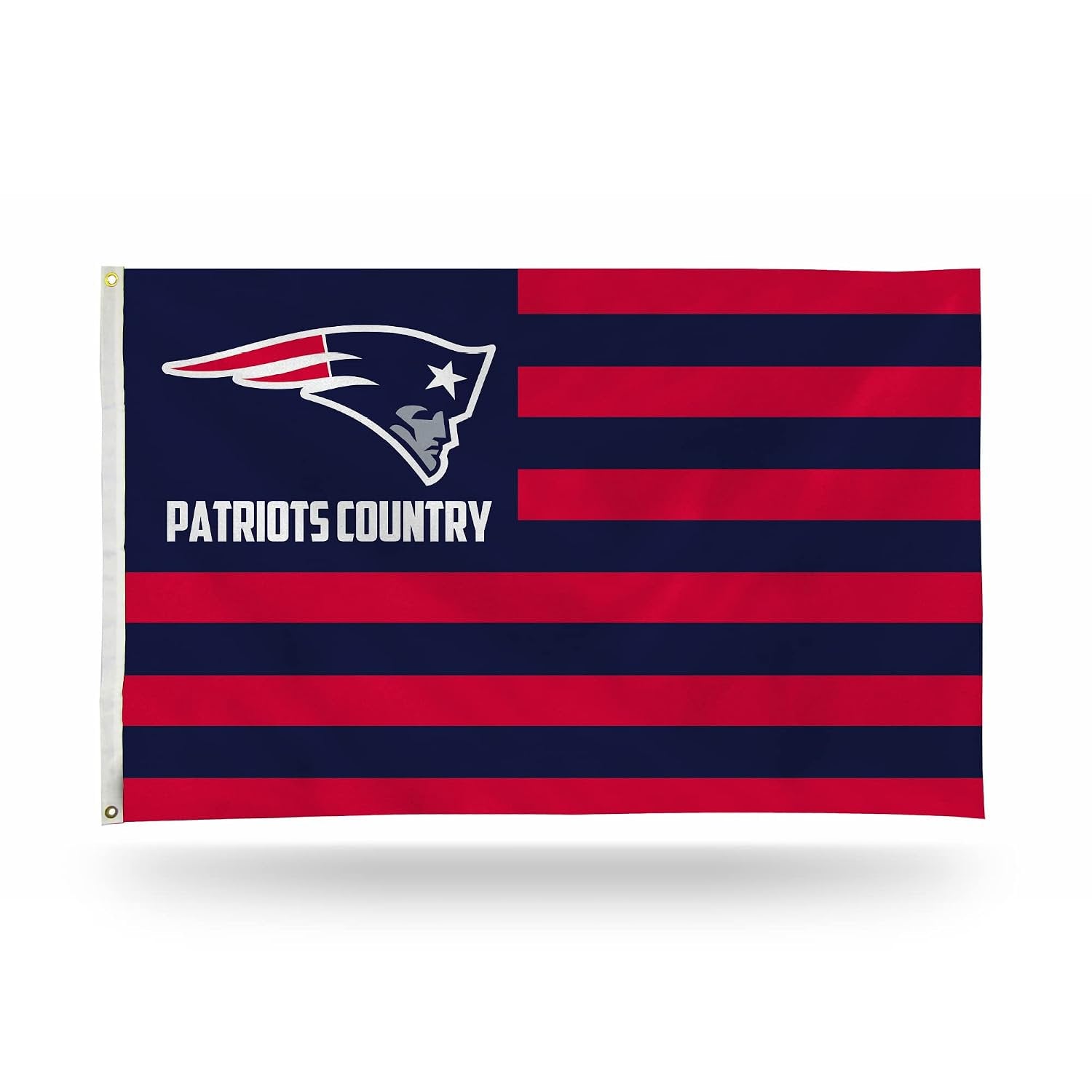 New England Patriots Premium 3x5 Feet Flag Banner, Country Design, Polyester, Metal Grommets, Officially Licensed