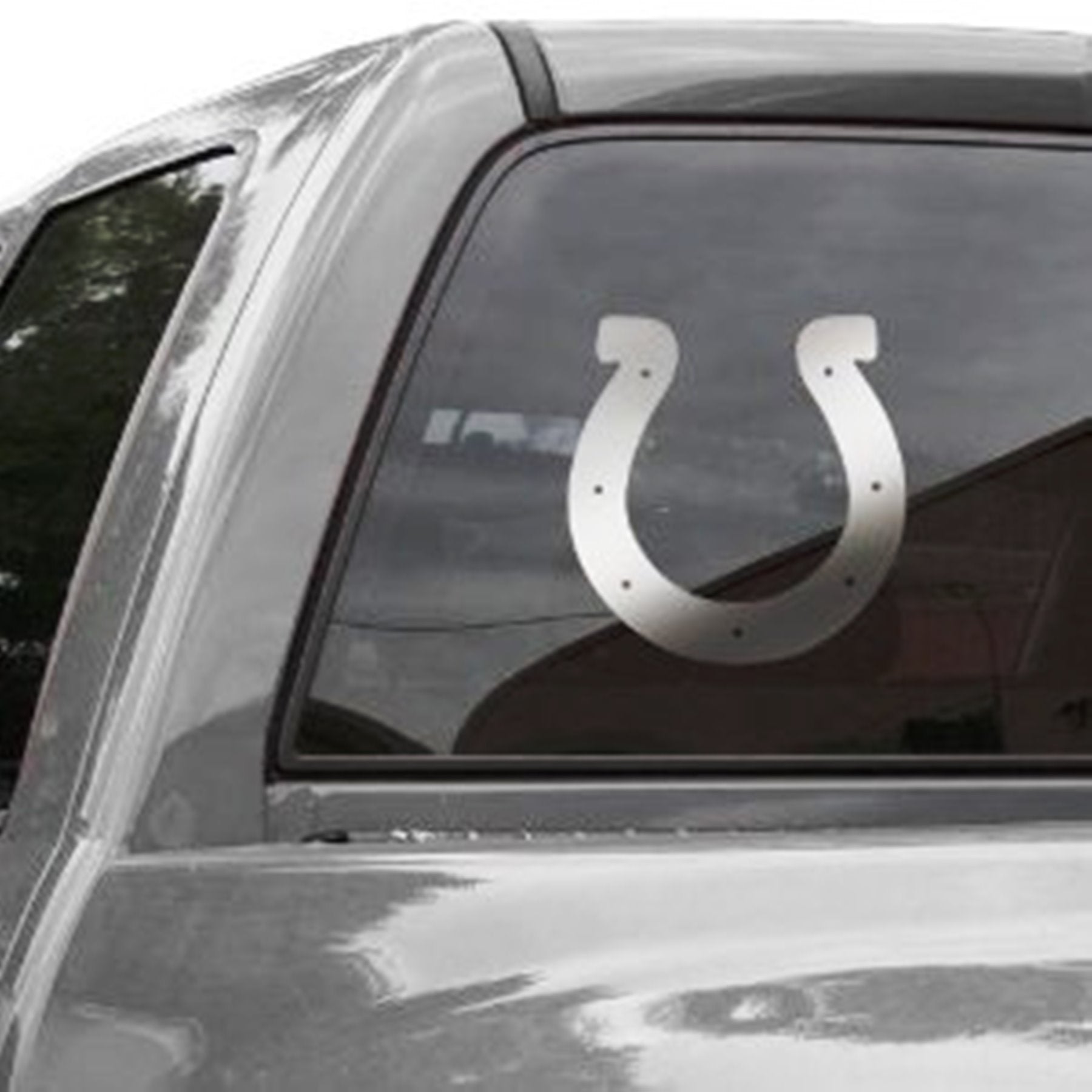 Indianapolis Colts Decal Sticker, Die Cut, 12 Inch, Chrome Shimmer Design, All Surface, Full Adhesive Backing, Officially Licensed