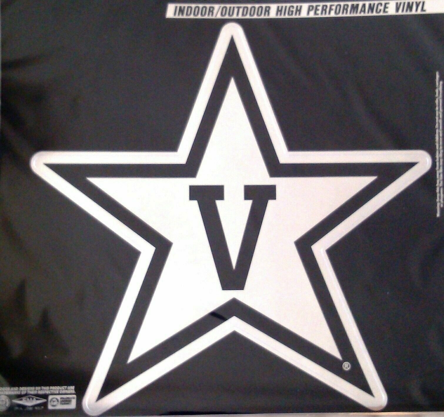 Vanderbilt University Commodores 6 Inch Magnet Metallic Shimmer Design Shape Cut