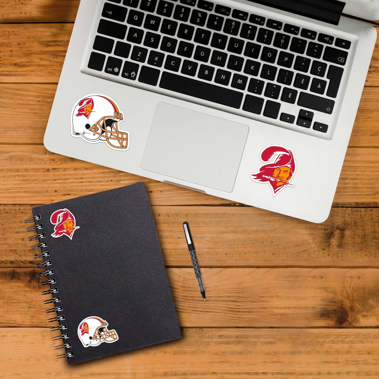 Tampa Bay Buccaneers 6-Piece Decal Sticker Set, Vintage Retro Logo, 5x6 Inch Sheet, Gift for football fans for any hard surfaces around home, automotive, personal items, Officially Licensed