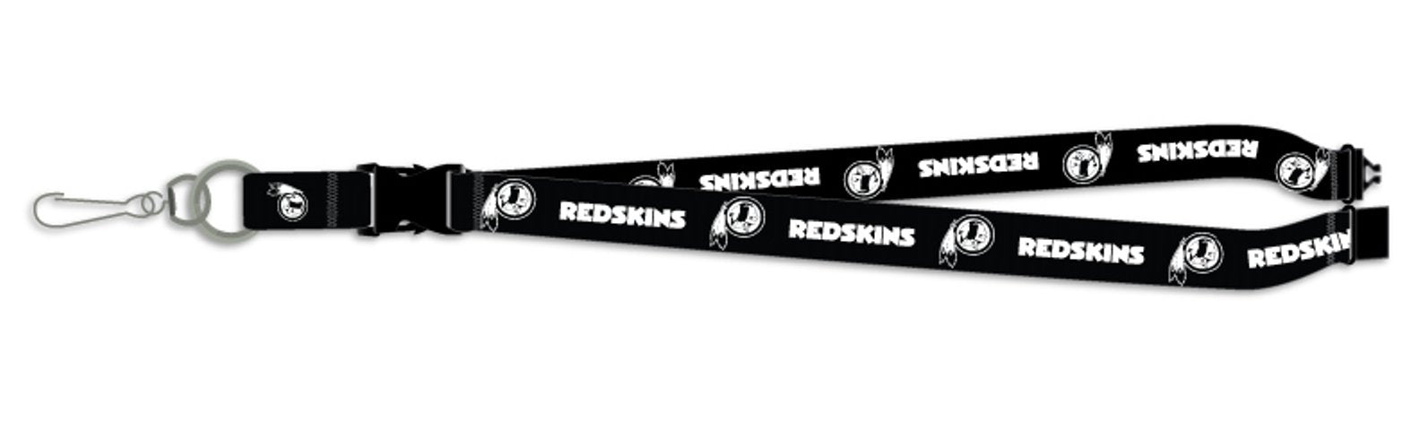 Washington Commanders Redskins Retro Premium Lanyard Keychain Double Sided Breakaway Safety Design, Blackout Styling, Adult 18 Inch