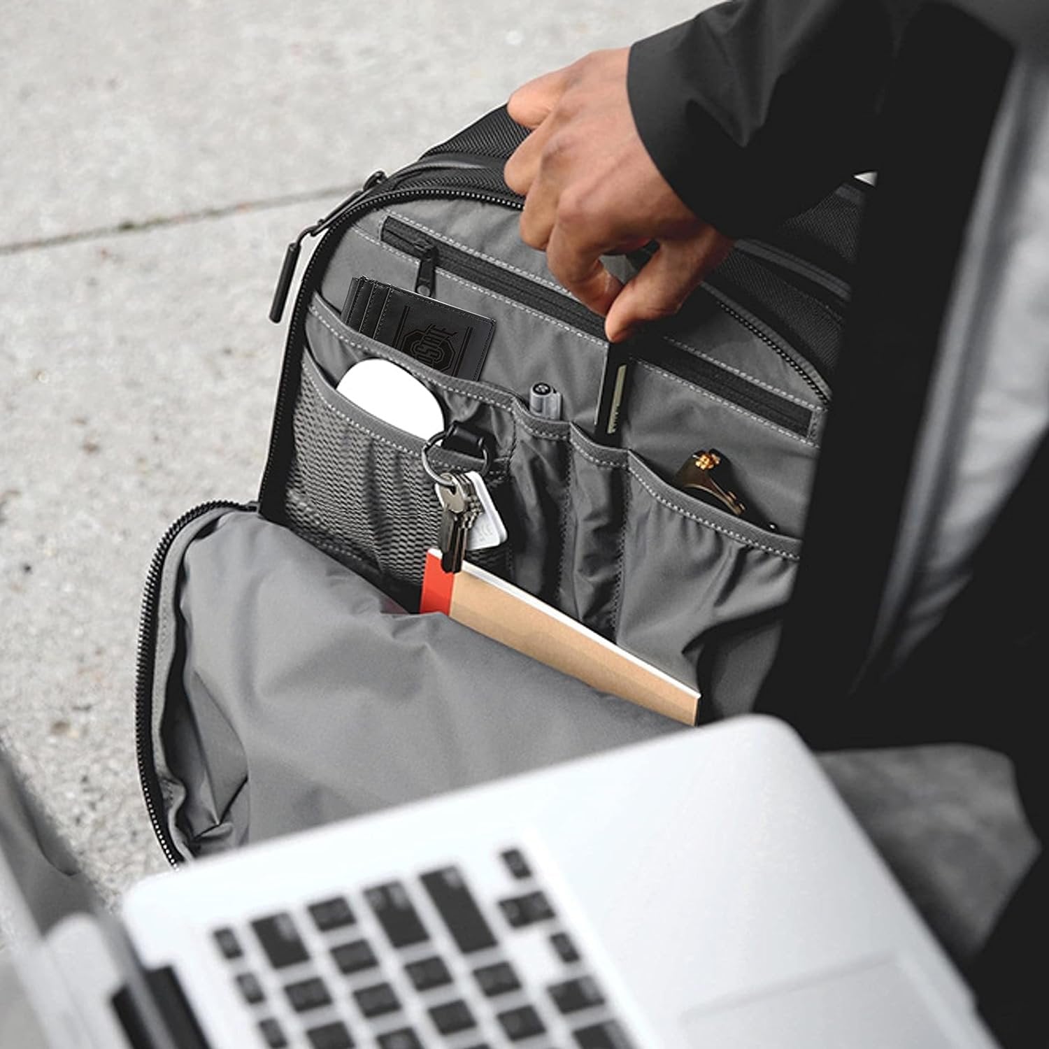 Ohio State University Buckeyes Premium Black Leather Wallet, Front Pocket Magnetic Money Clip, Laser Engraved, Vegan