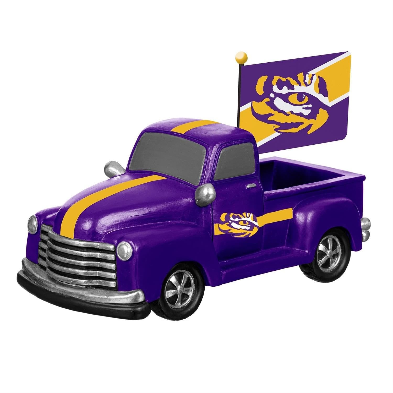 Louisiana State University Tigers LSU 9 Inch Metal Rally Truck Statue, Outdoor Garden or Indoor Fan Decor, Sports Fan Collectible Figurine, Officially Licensed