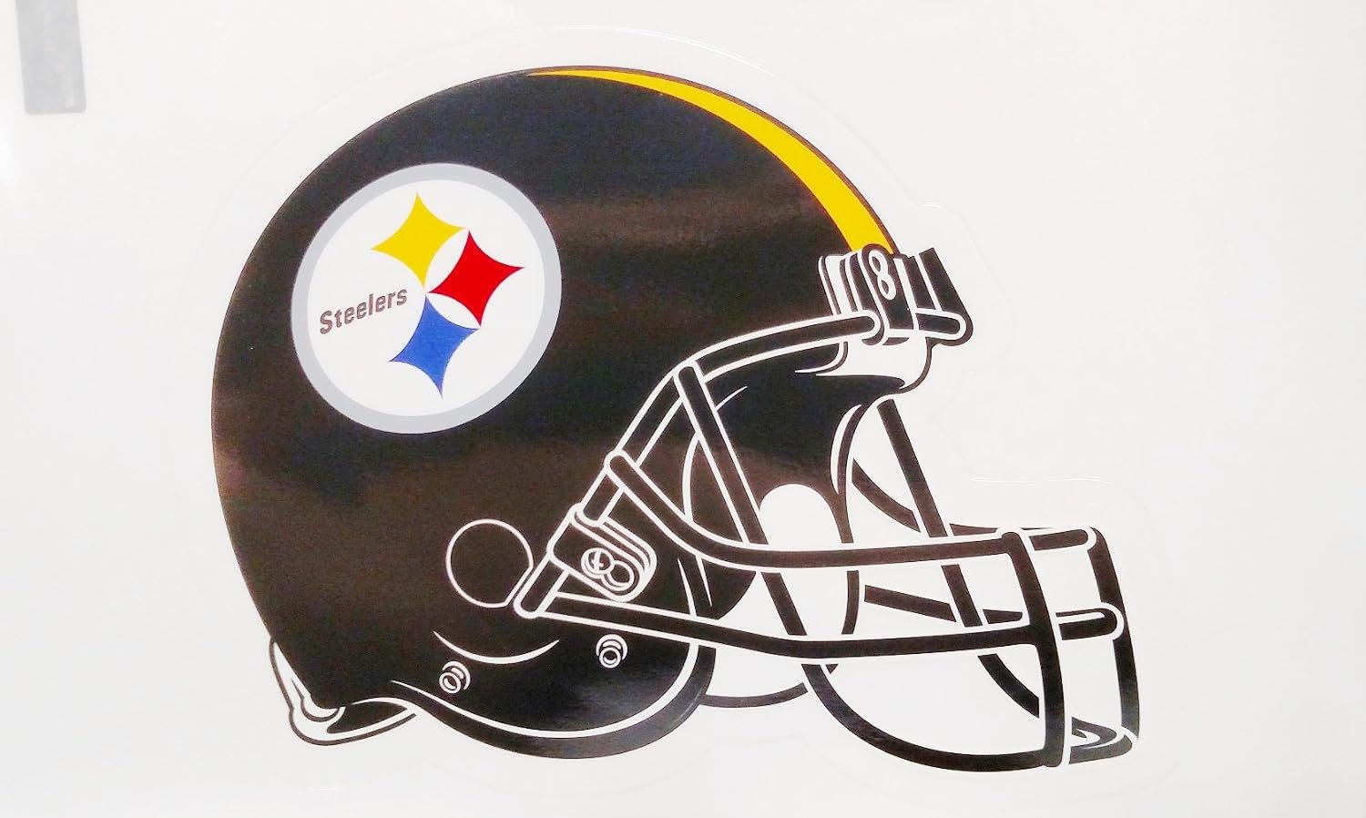 Pittsburgh Steelers 14 Inch Jumbo Static Cling Decal Sticker, Home or Auto Use, Reusuable Peel and Stick Application to any Flat Clean Surface, Officially Licensed