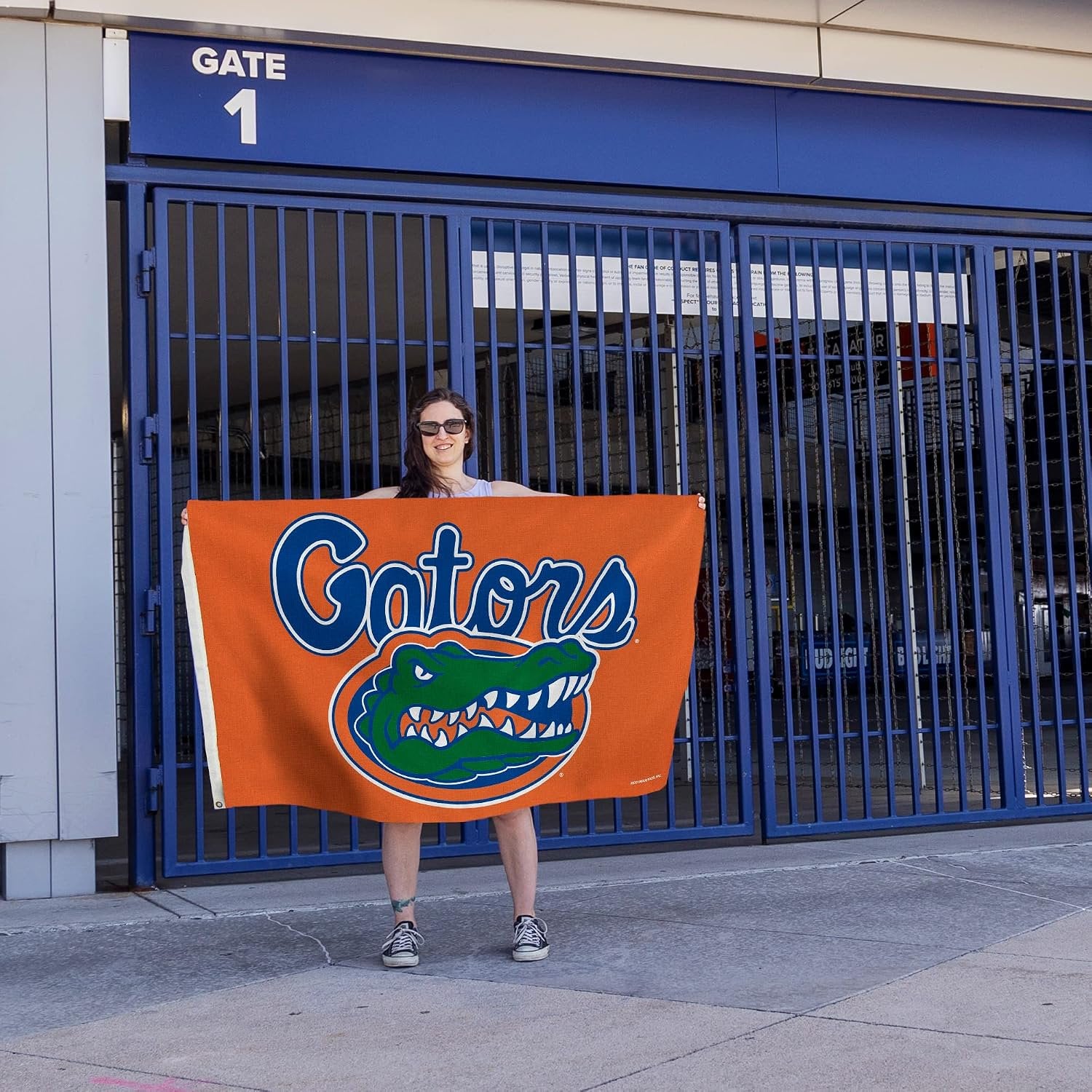 University of Florida Gators Premium 3x5 Feet Flag Banner, Logo Design, Metal Grommets, Outdoor Indoor, Single Sided, Officially Licensed