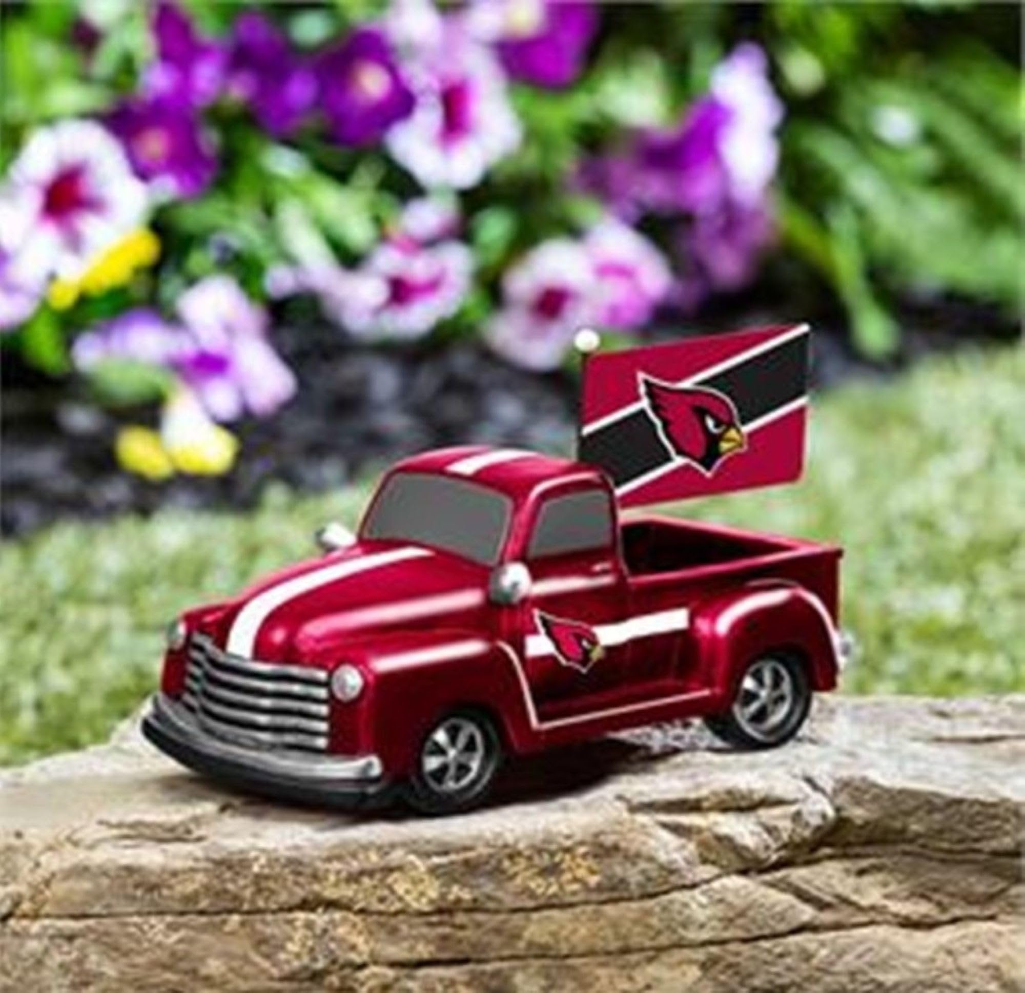 Arizona Cardinals 9 Inch Metal Rally Truck Statue, Outdoor Garden or Indoor Fan Decor, Sports Fan Collectible Figurine, Officially Licensed