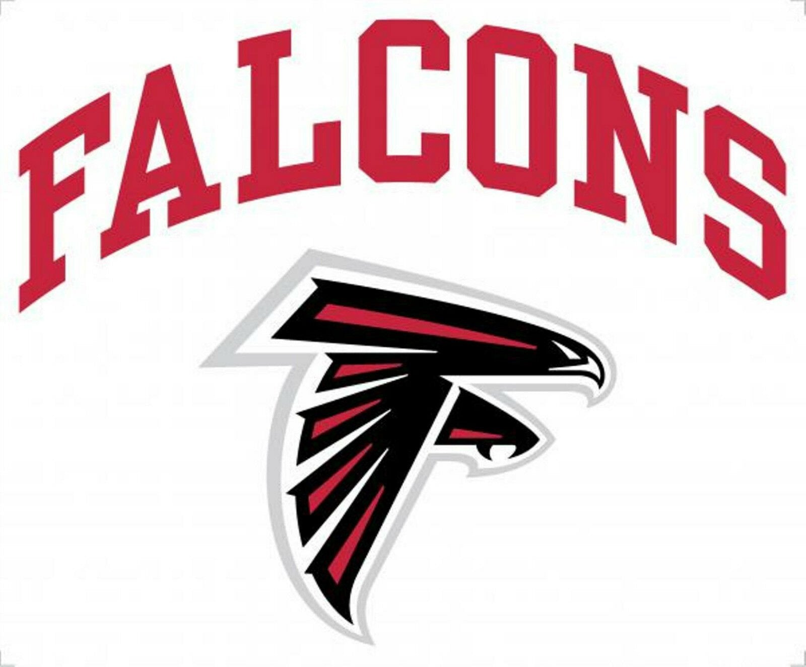 Atlanta Falcons 8" ARCHED Decal Flat Vinyl Reusable Repositionable Auto Football