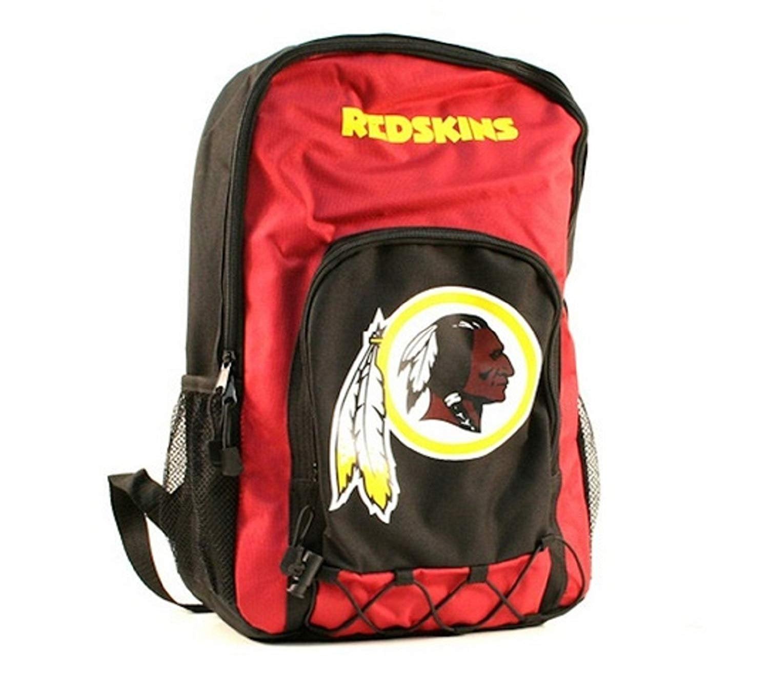 Washington Redskins Commanders Premium Backpack Heavy Duty Full Team Color Echo Bunge Style Padded Straps 14x6x6 Inches, Officially Licensed