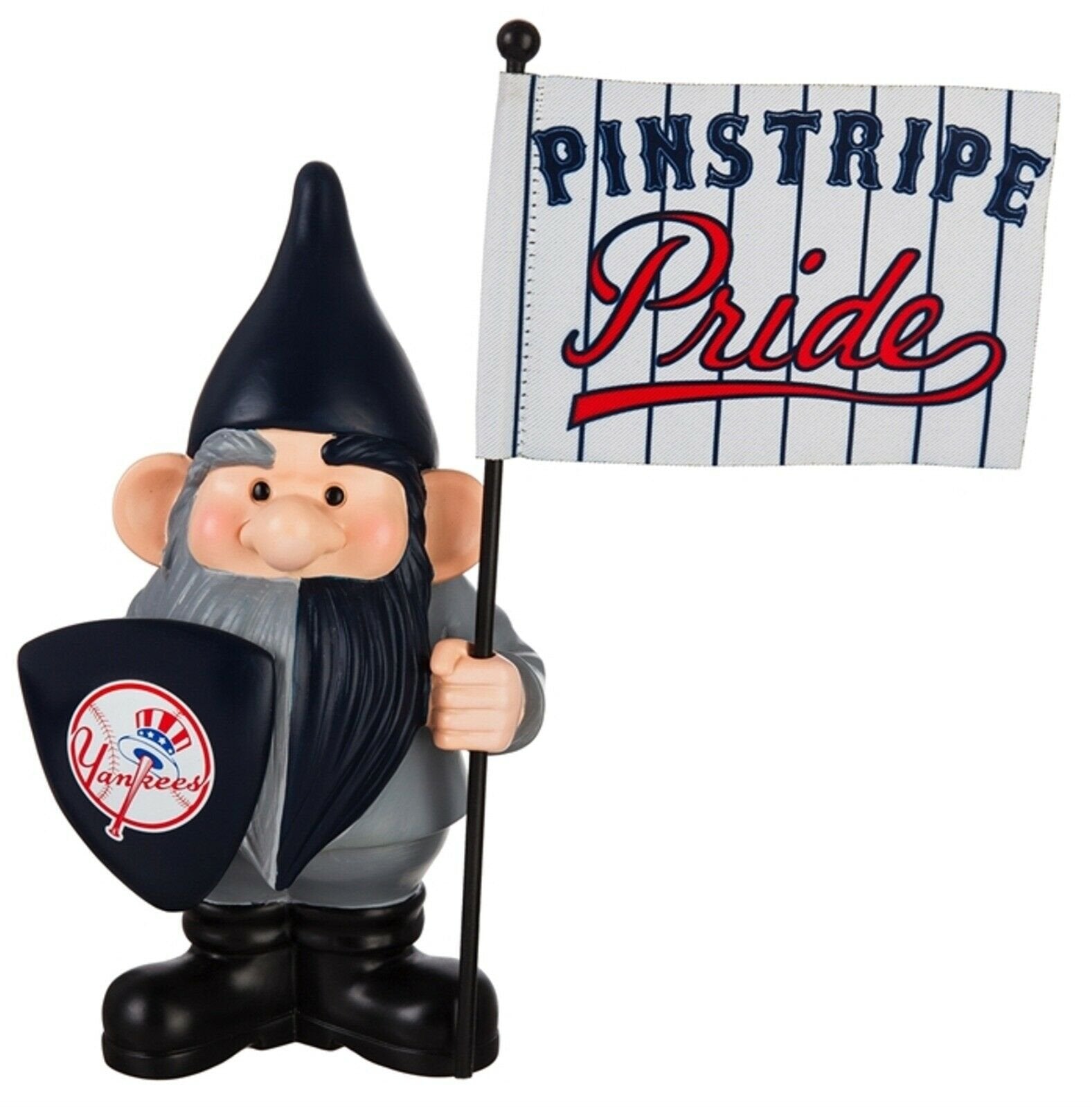 New York Yankees 10" Garden Gnome Flag Holder Outdoor Statue Decoration Baseball