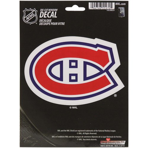 Montreal Canadiens 5 Inch Vinyl Die Cut Decal Sticker, Primary Logo, Full Adhesive Backing, Peel & Stick, Officially Licensed, Made in the USA
