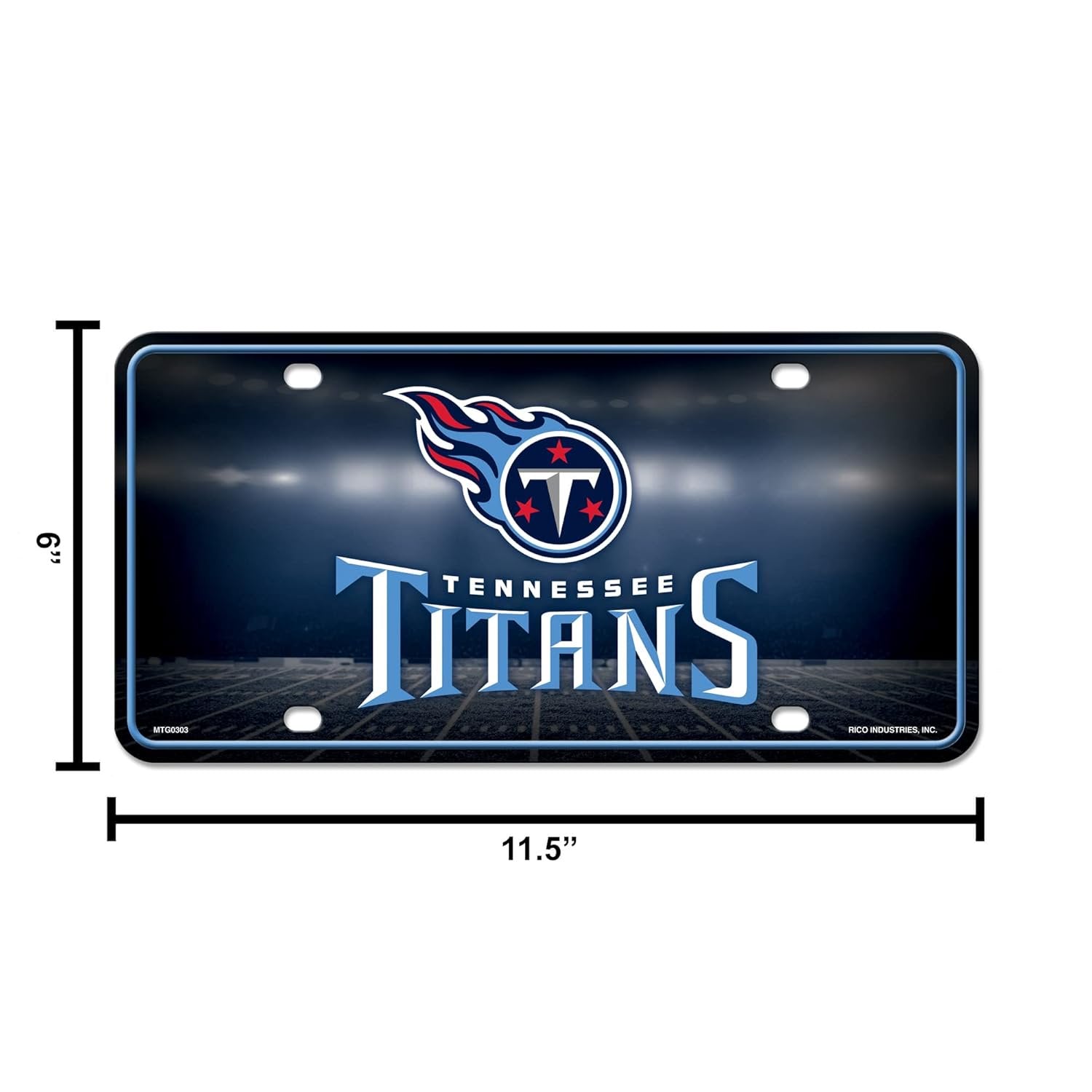Arizona Cardinals Premium Metal Tag License Plate, Field Design, 12x6 inch, Pre-Drilled Holes, Officially Licensed