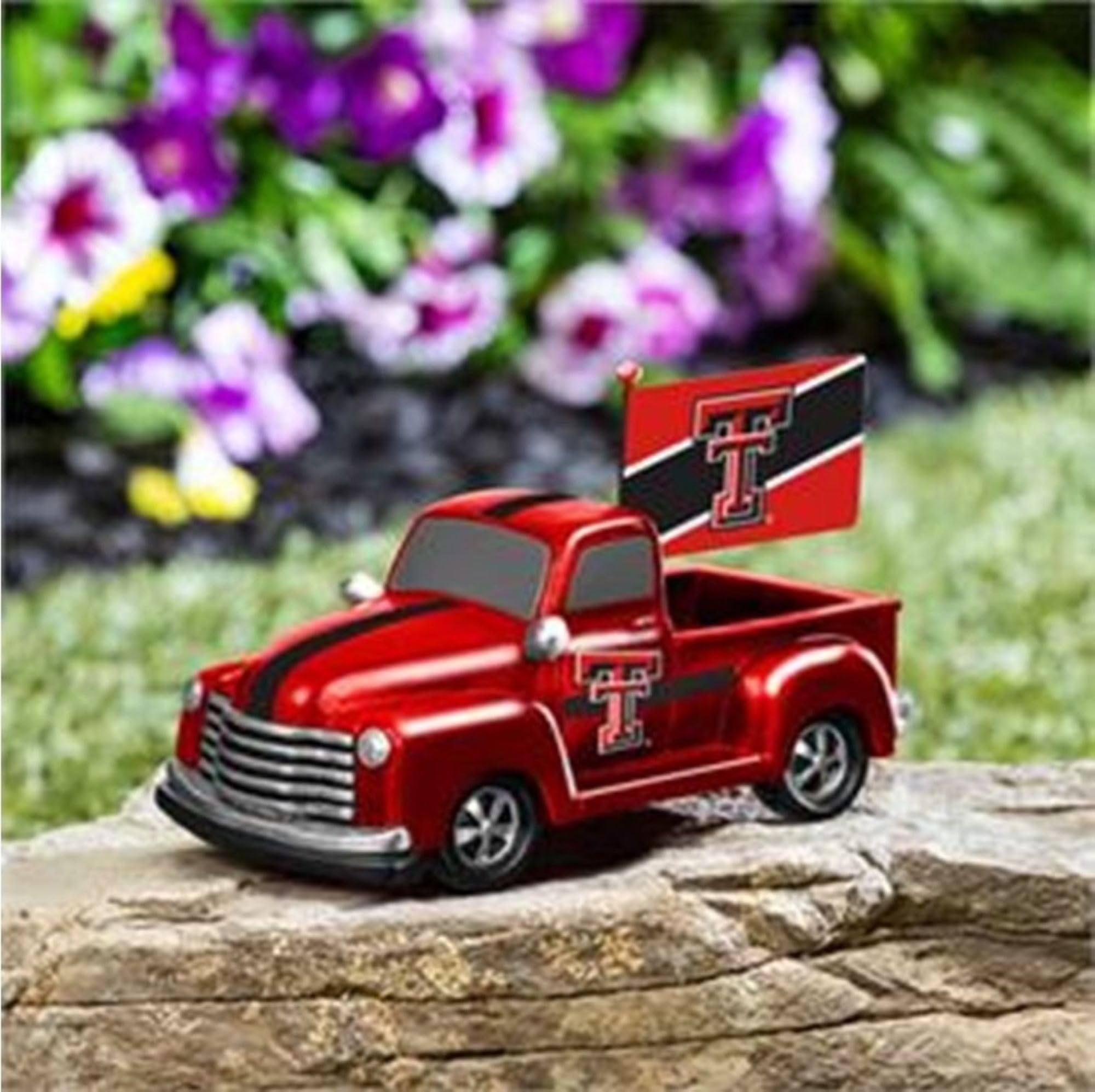 Texas Tech University Red Raiders 9 Inch Metal Rally Truck Statue, Outdoor Garden or Indoor Fan Decor, Sports Fan Collectible Figurine, Officially Licensed