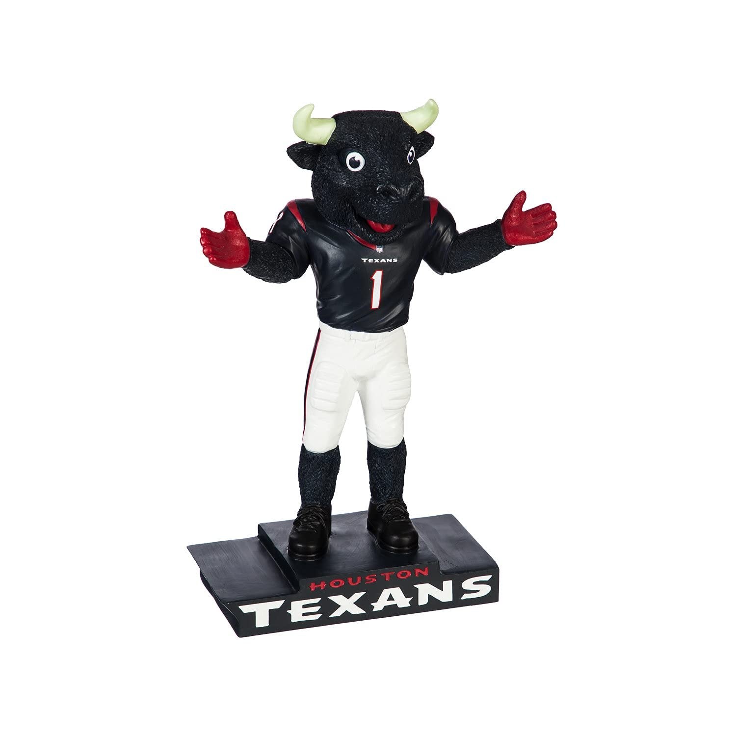 Houston Texans Team Mascot Garden Statue, Hand Painted Resin, 12 Inch, Indoor Outdoor Decorative Sports Mascot, Officially Licensed