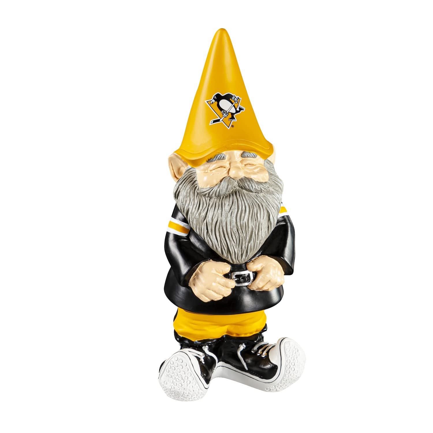 Pittsburgh Penguins Garden Gnome, 11 Inch Hand Painted Resin Statue, Indoor Outdoor Decor, Officially Licensed