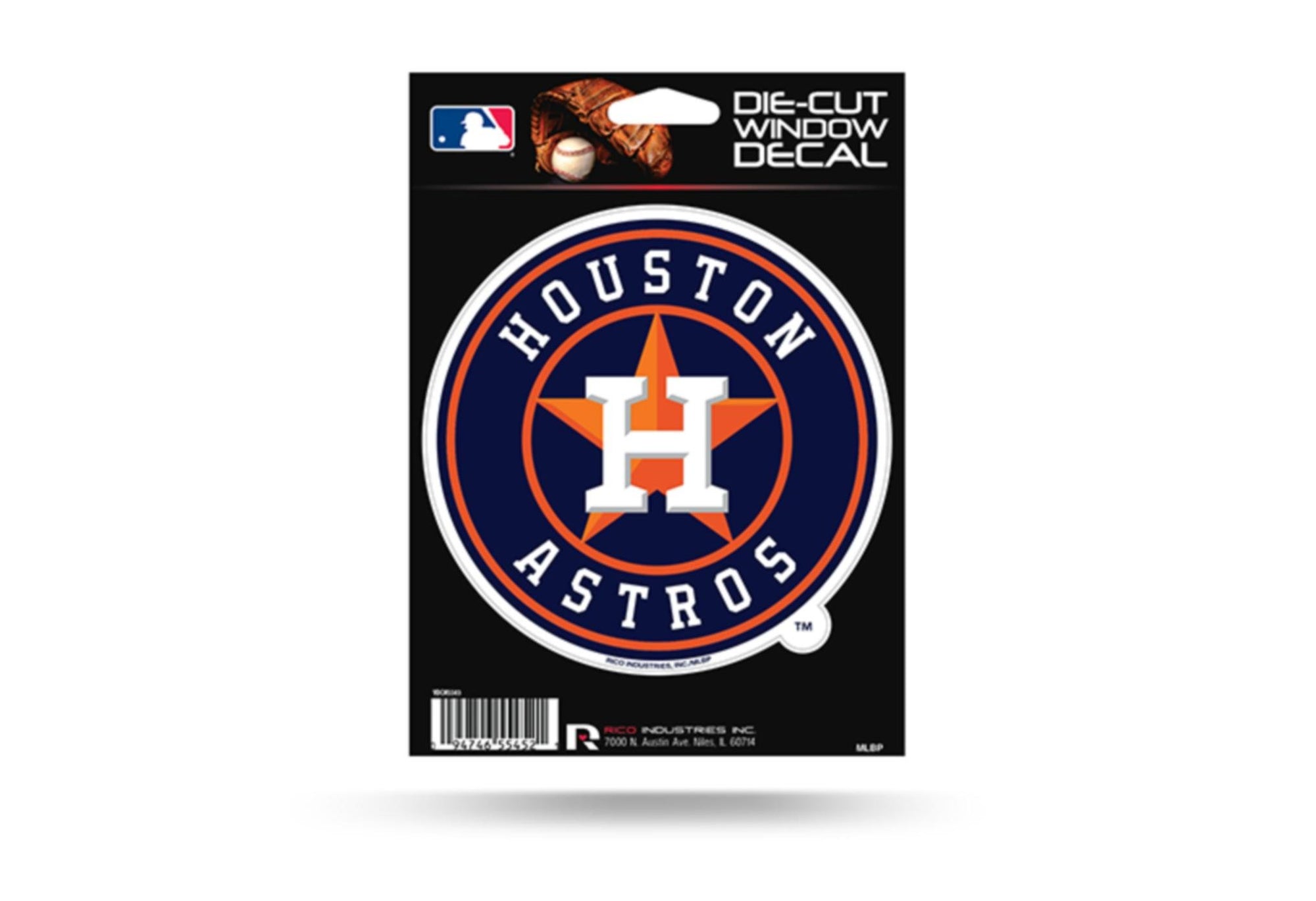 Houston Astros 5 Inch Vinyl Die Cut Decal Sticker, Primary Logo, Full Adhesive Backing, Peel & Stick, Officially Licensed, Made in the USA