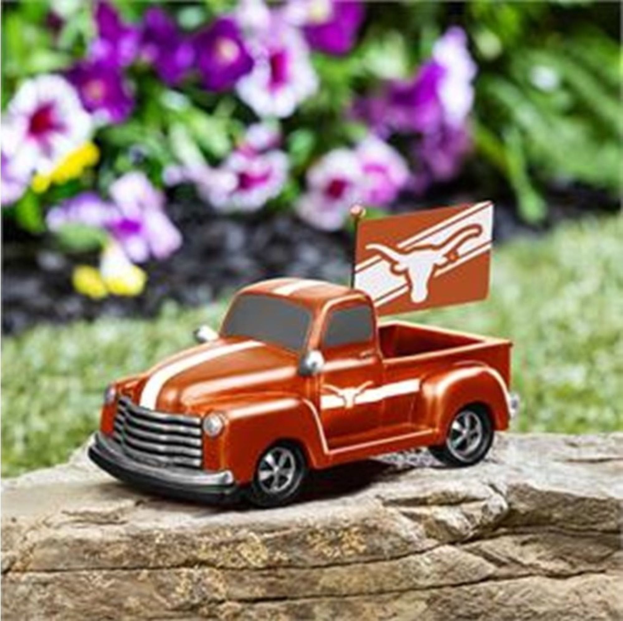 University of Texas Longhorns 9 Inch Metal Rally Truck Statue, Outdoor Garden or Indoor Fan Decor, Sports Fan Collectible Figurine, Officially Licensed