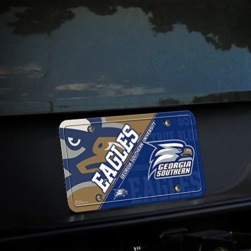 Georgia Southern University Eagles Premium Metal Auto Tag License Plate, Split Logo Design, 12x6 Inch