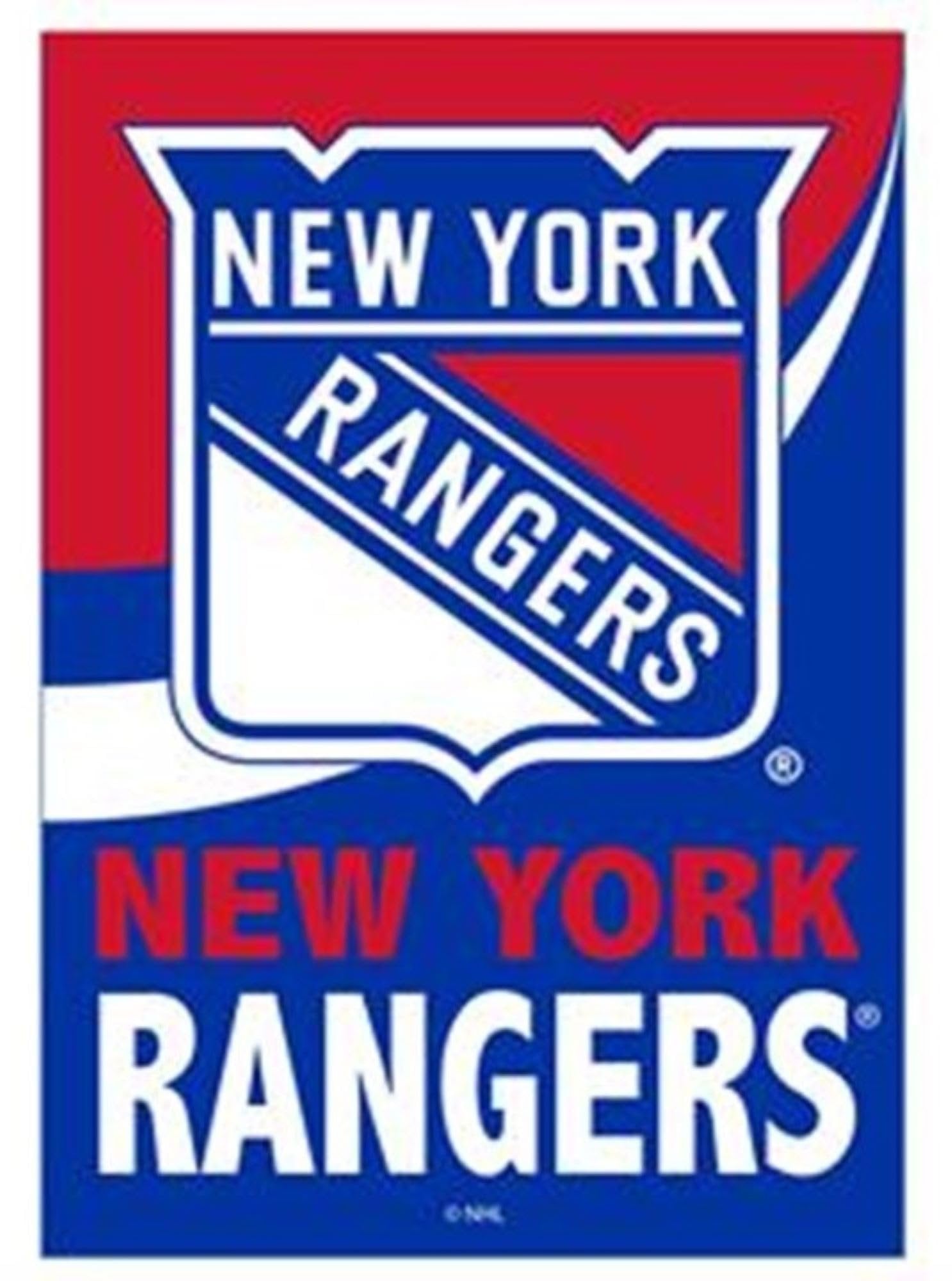 New York Rangers Premium Double Sided Burlap Garden Flag Banner, Wave Design, 13x18 Inch, Outdoor, Display Pole Sold Separately
