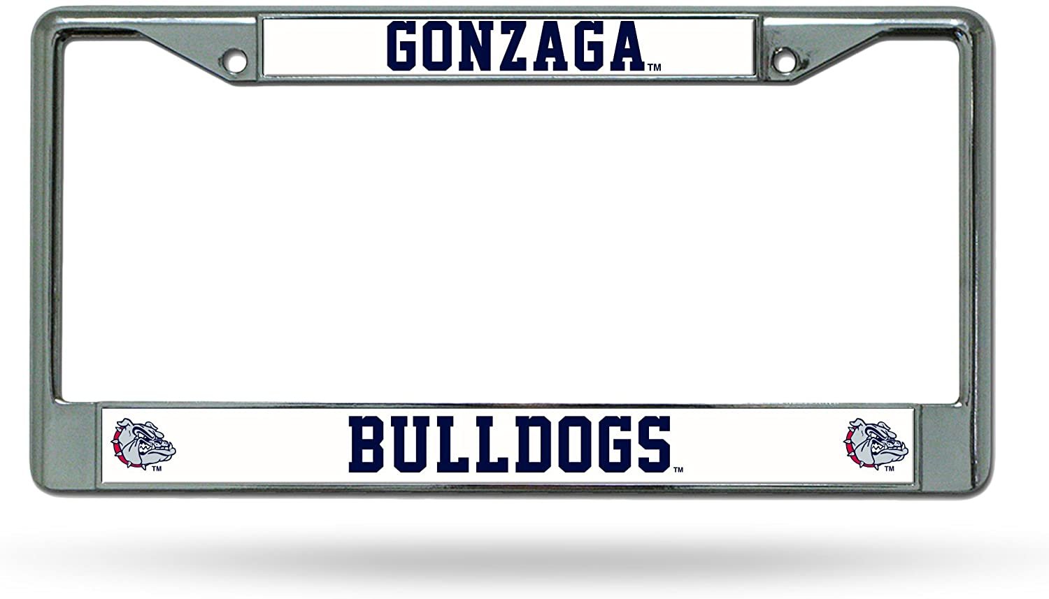 Gonzaga University Bulldogs Premium Metal License Plate Frame Chrome Tag Cover, 12x6 Inch