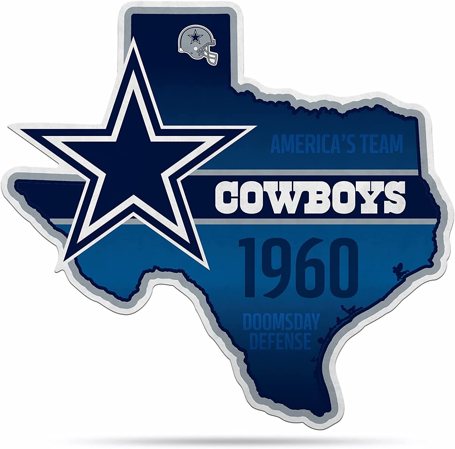 Dallas Cowboys Pennant State Shape 18 Inch Soft Felt